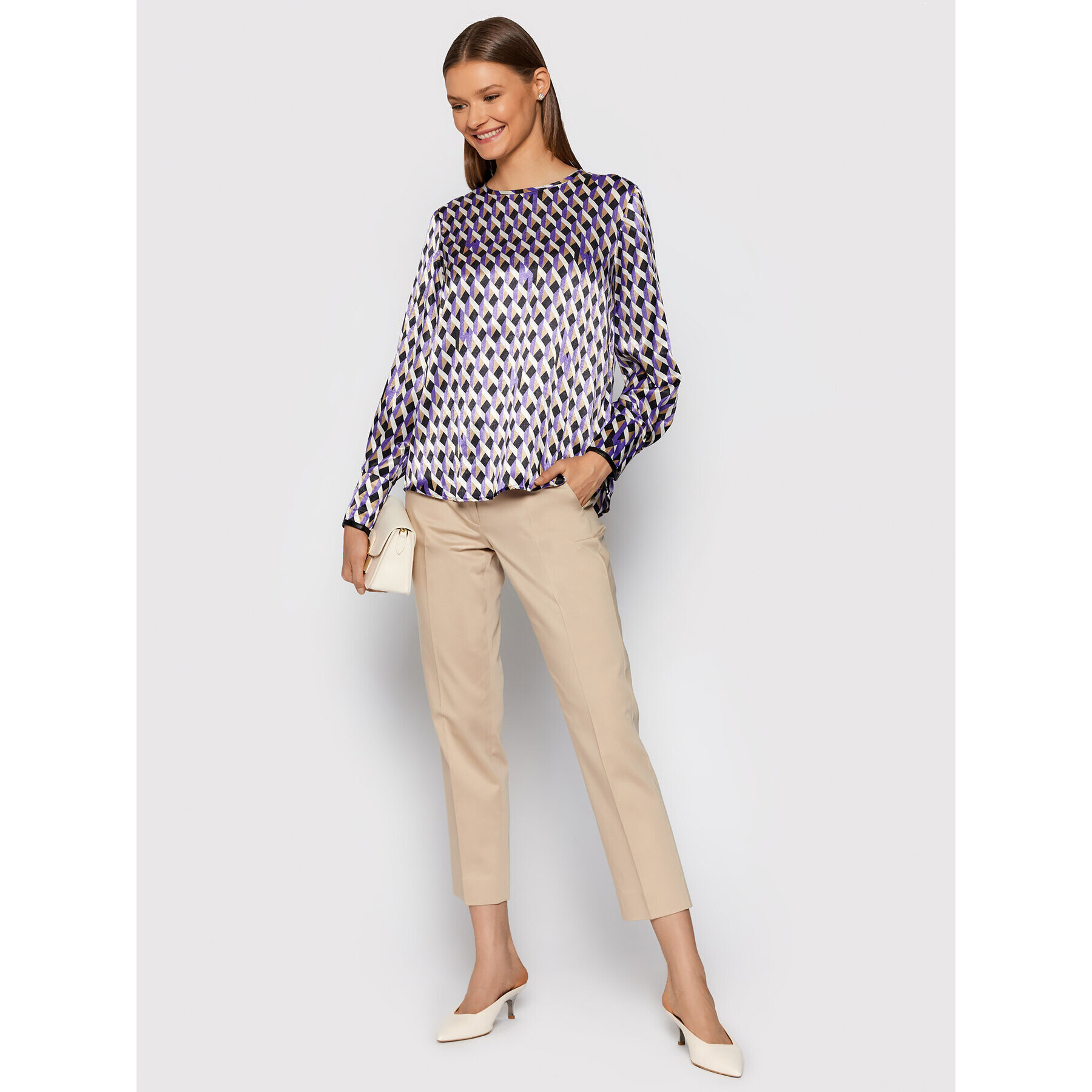Marella Блуза Nabot 31160316 Виолетов Relaxed Fit - Pepit.bg