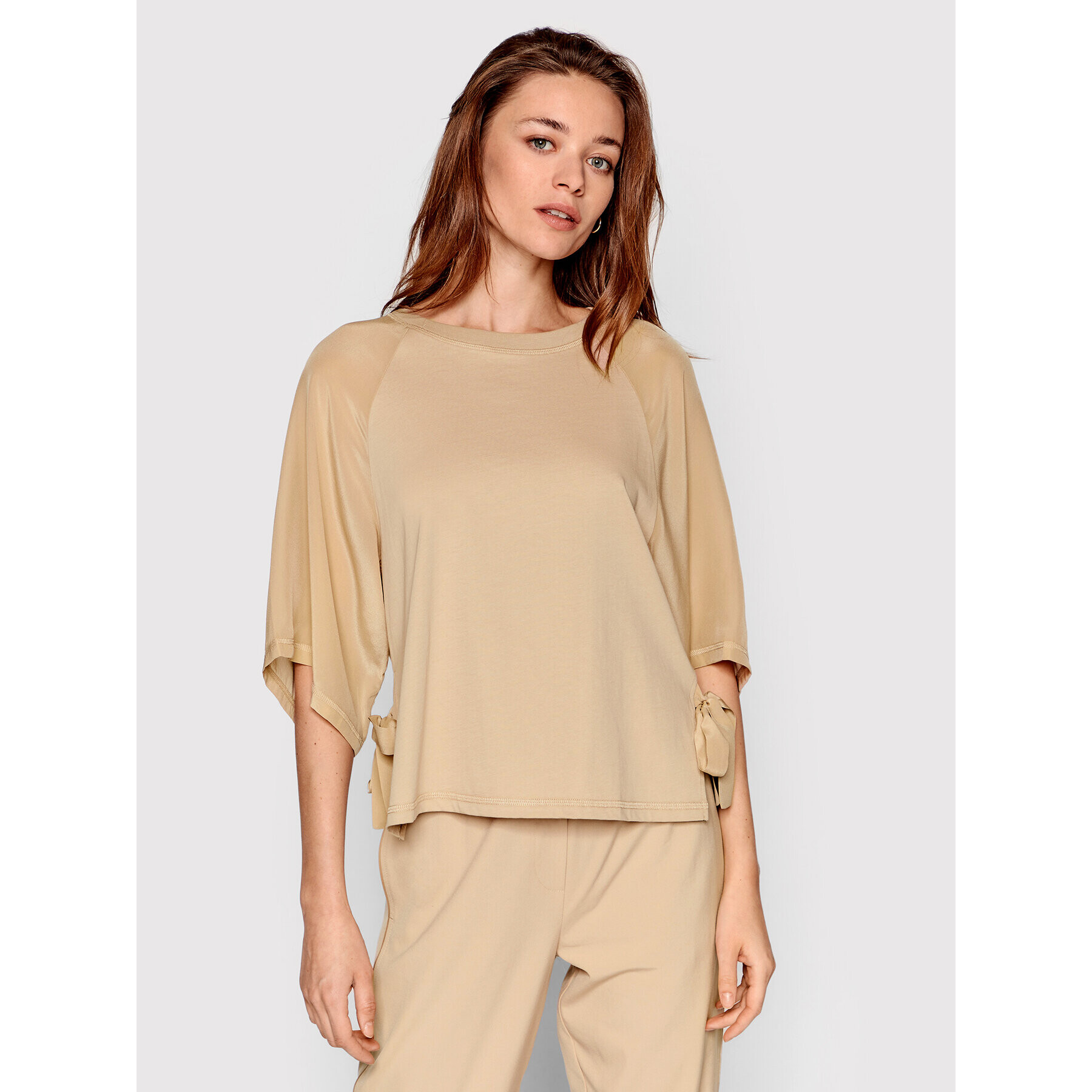 Marella Блуза Ricamo 39410425 Бежов Regular Fit - Pepit.bg