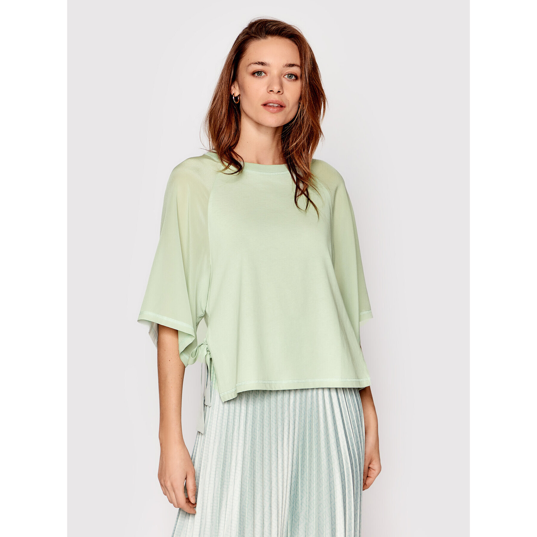 Marella Блуза Ricamo 39410425 Зелен Regular Fit - Pepit.bg