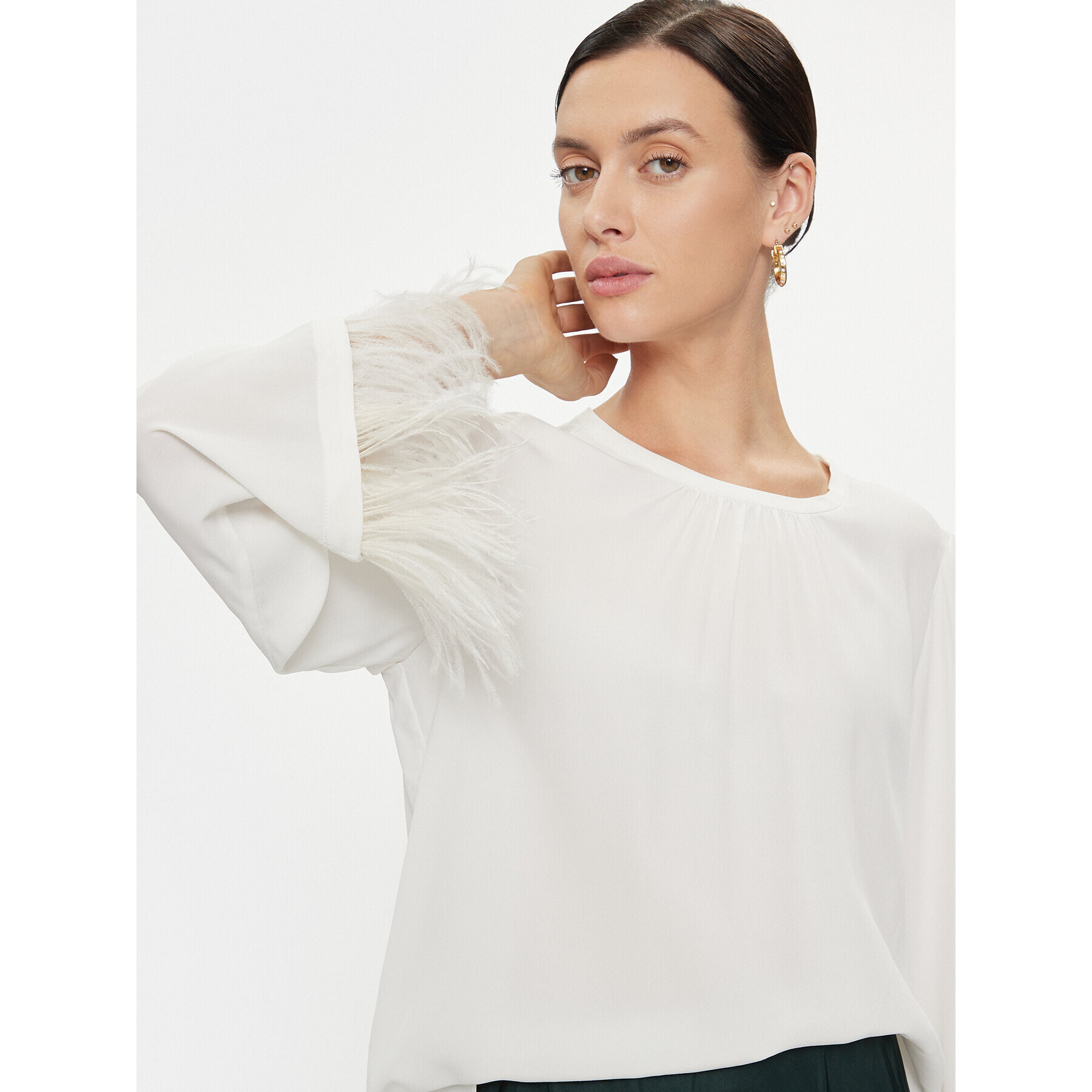 Marella Блуза Rivista 2331160936200 Екрю Regular Fit - Pepit.bg
