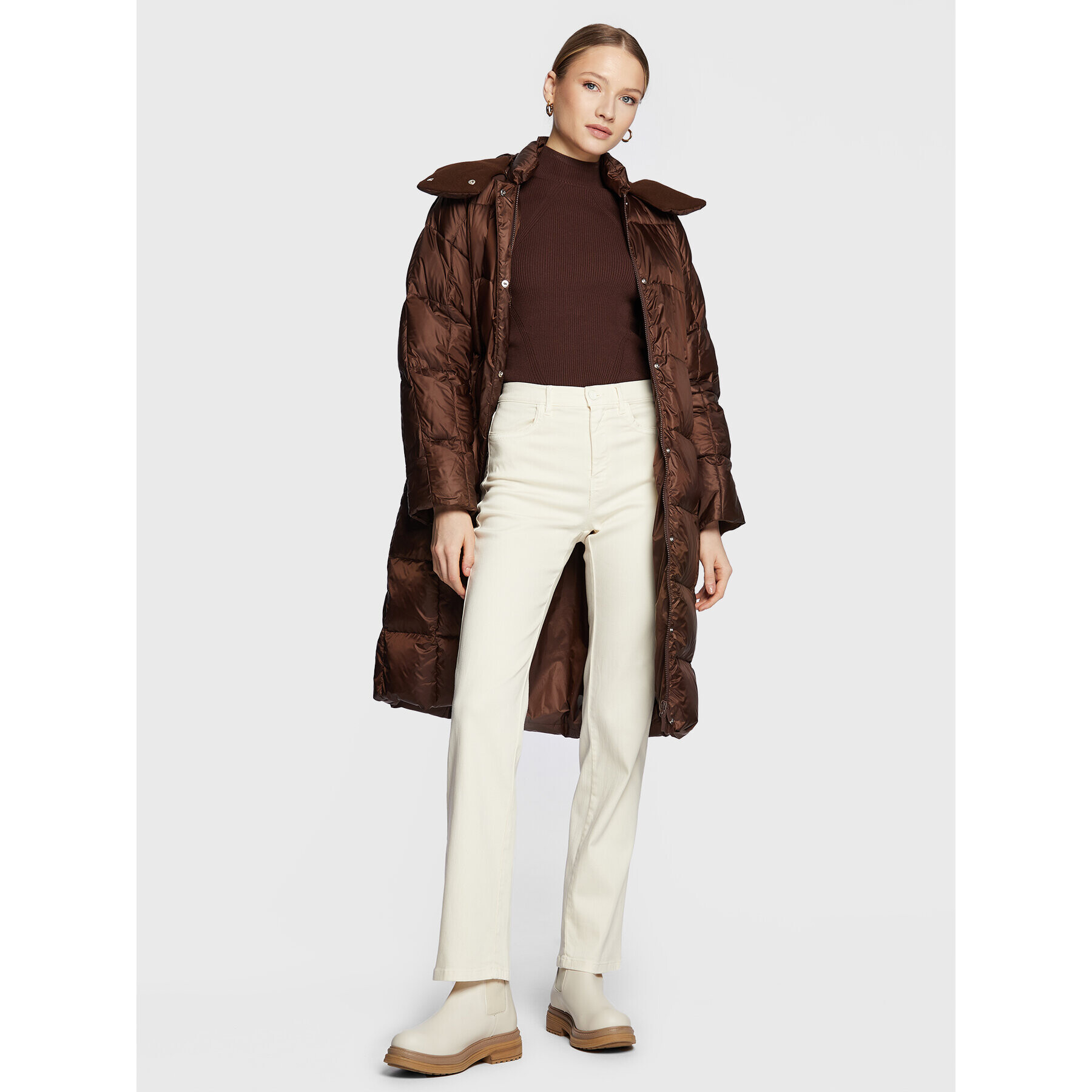 Marella Блуза Romolo 33660629 Кафяв Slim Fit - Pepit.bg