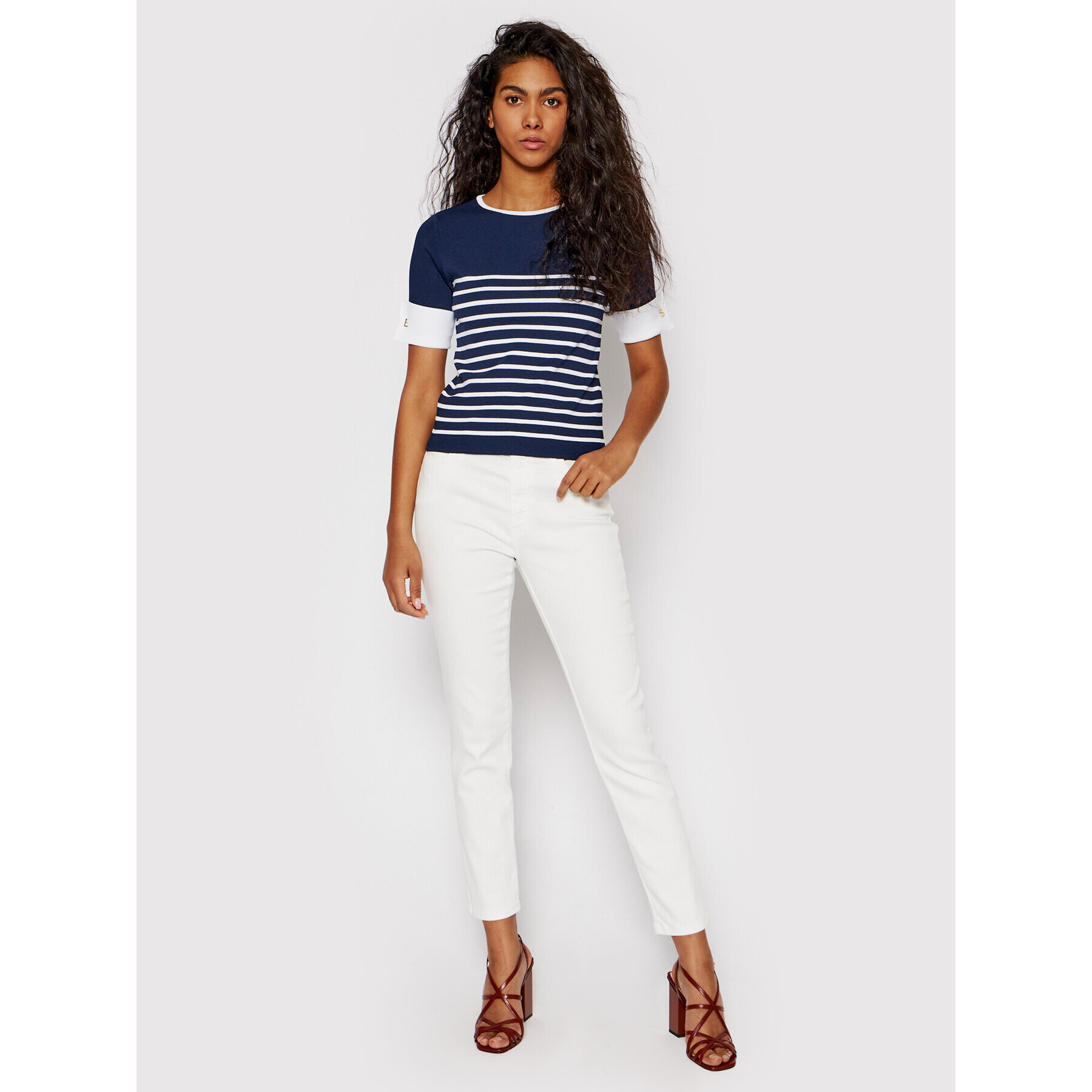 Marella Дънки Lien 31310425 Бял Skinny Fit - Pepit.bg
