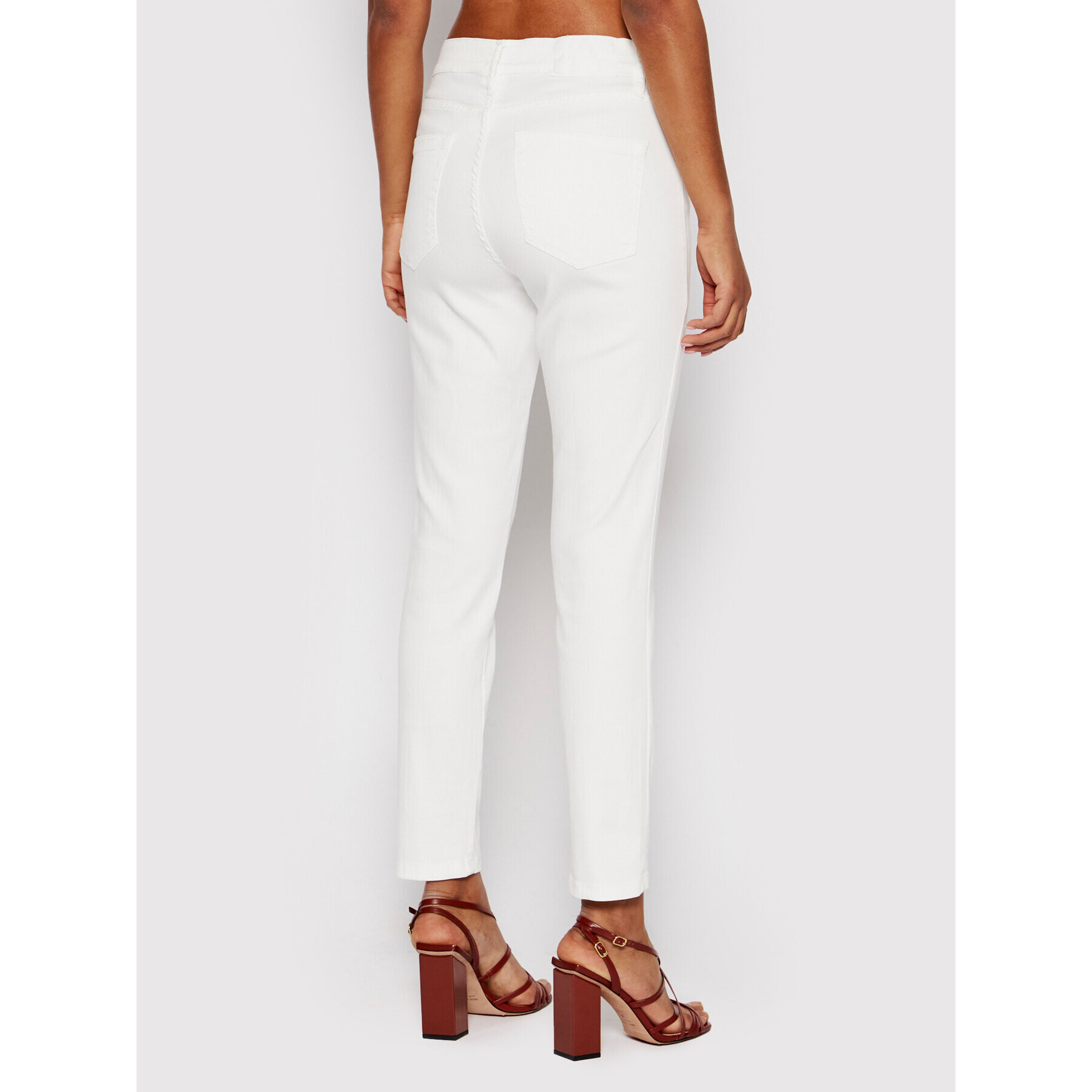Marella Дънки Lien 31310425 Бял Skinny Fit - Pepit.bg