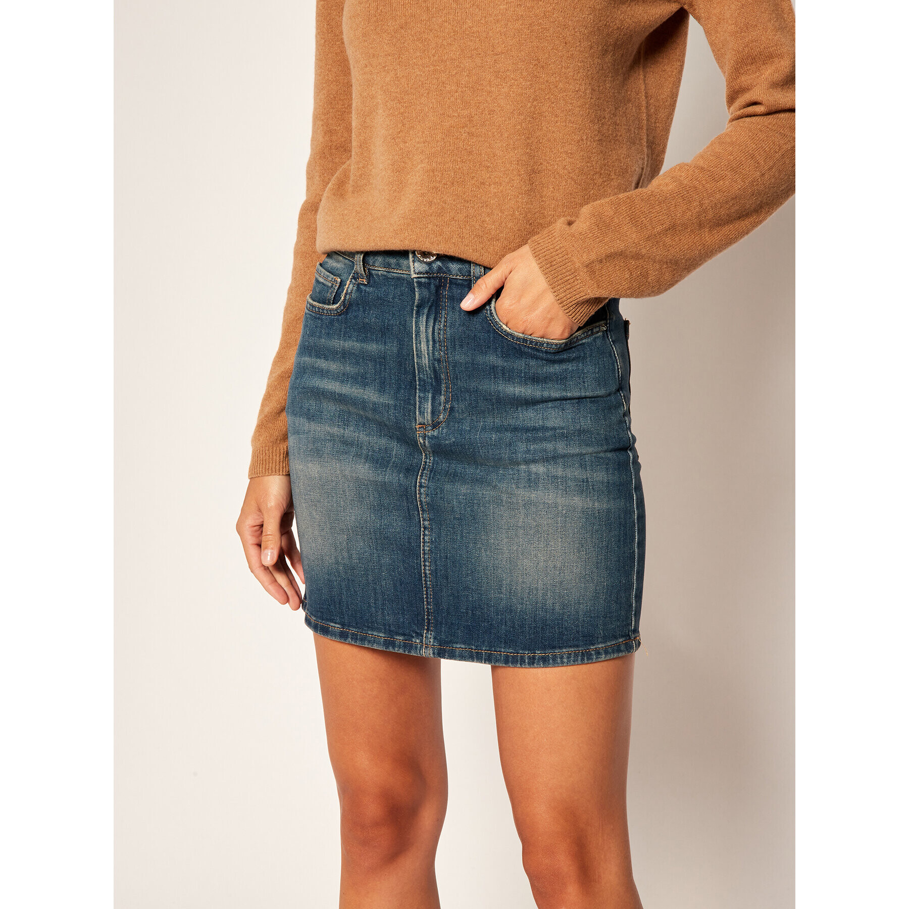 Marella Дънкова пола Pivora 31060107 Тъмносин Regular Fit - Pepit.bg