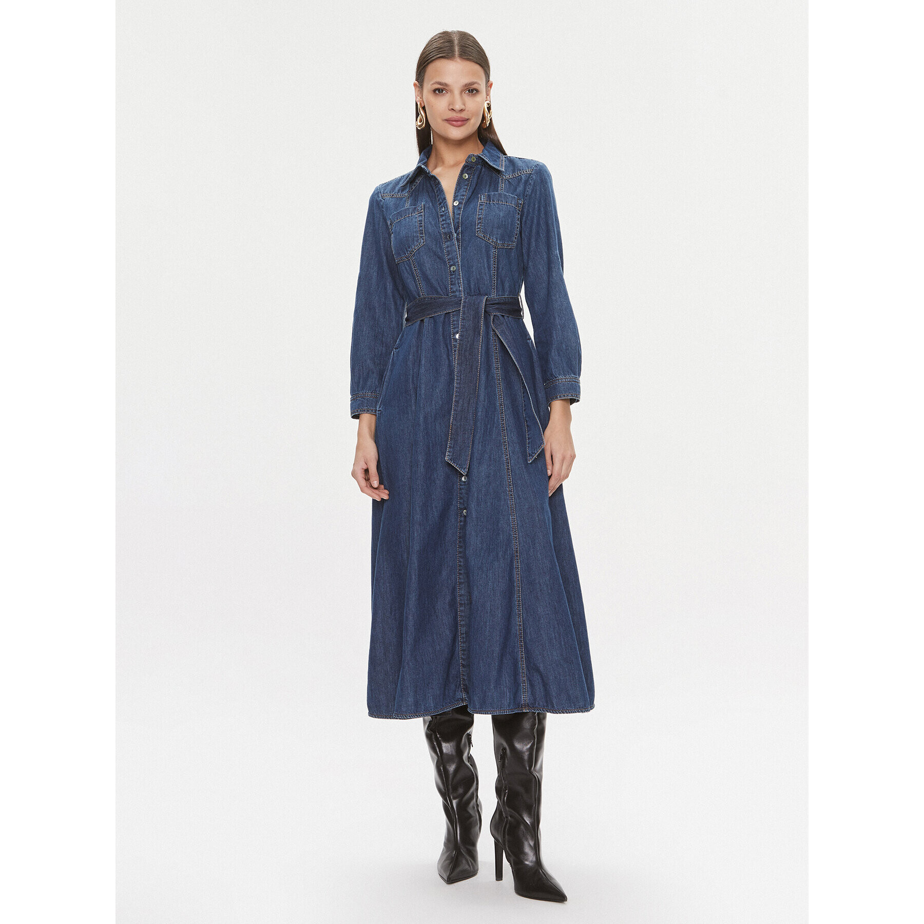 Marella Дънкова рокля Alarico 2413221044 Тъмносин Regular Fit - Pepit.bg