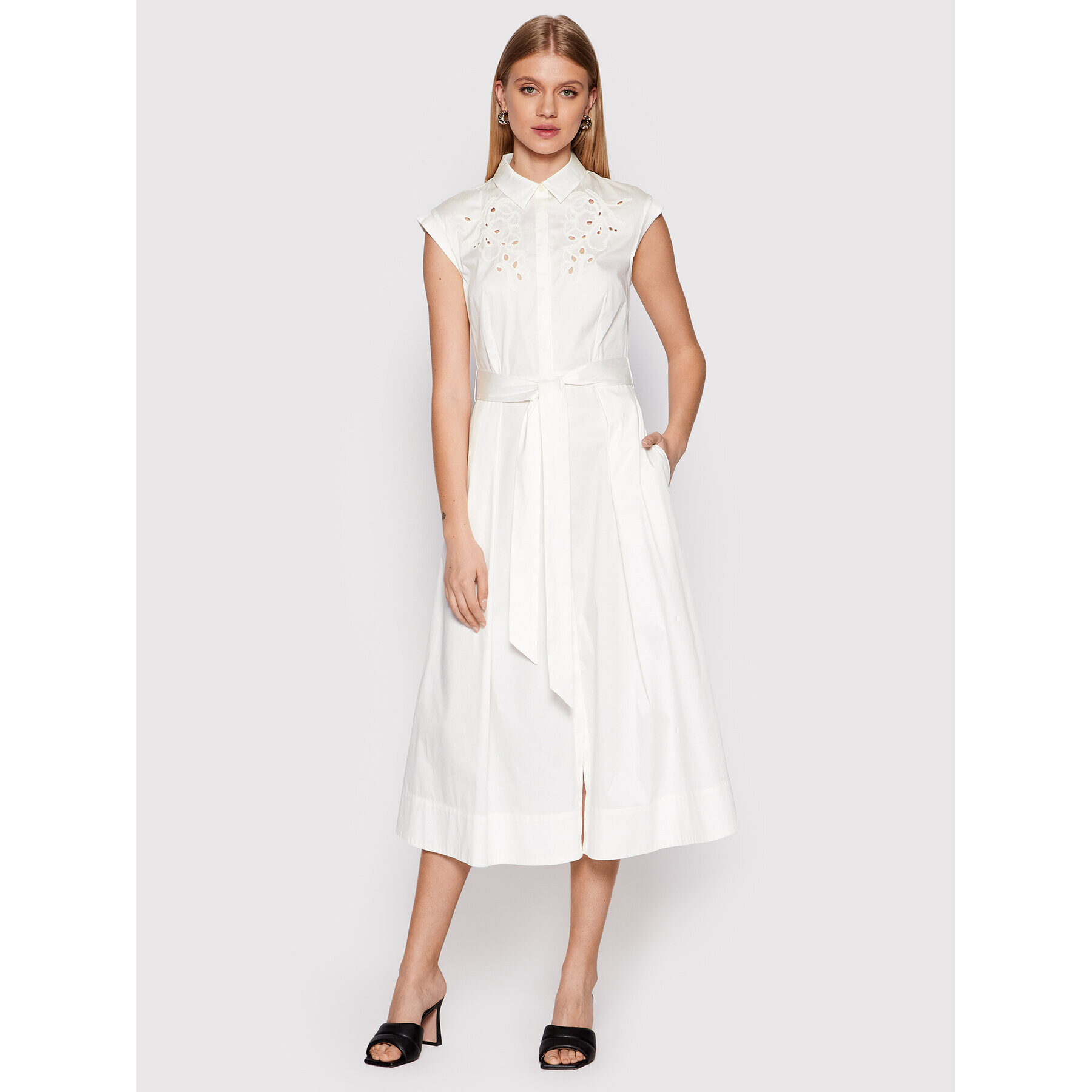 Marella Ежедневна рокля Bosso 32210321 Бял Regular Fit - Pepit.bg
