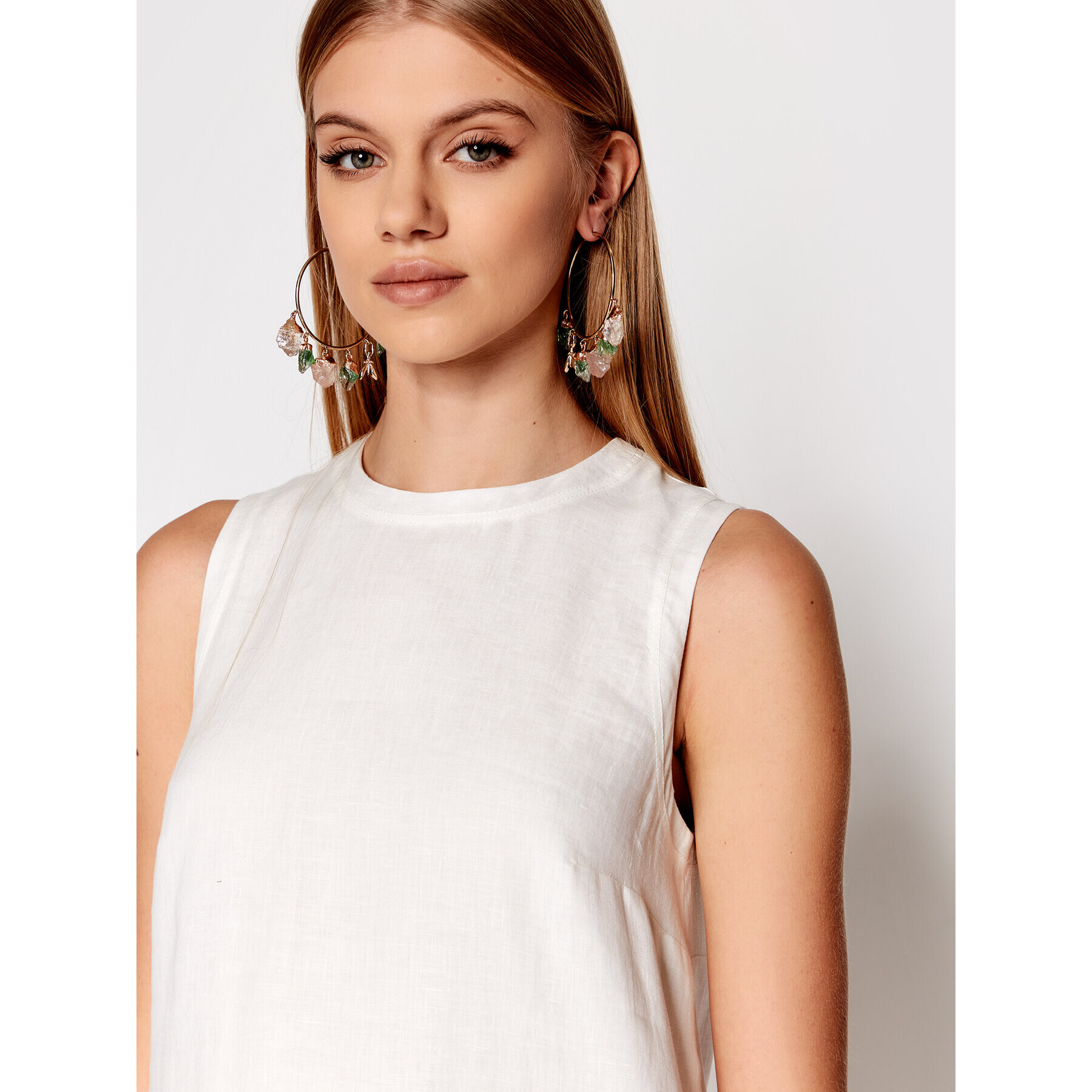 Marella Ежедневна рокля Dixi 32210524 Бял Relaxed Fit - Pepit.bg