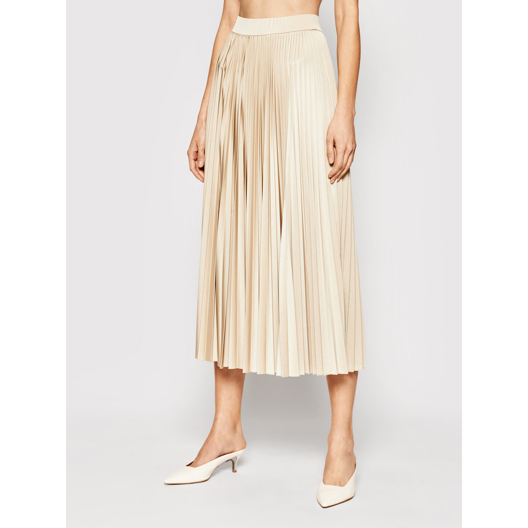 Marella Плисирана пола 37710211 Бежов Regular Fit - Pepit.bg