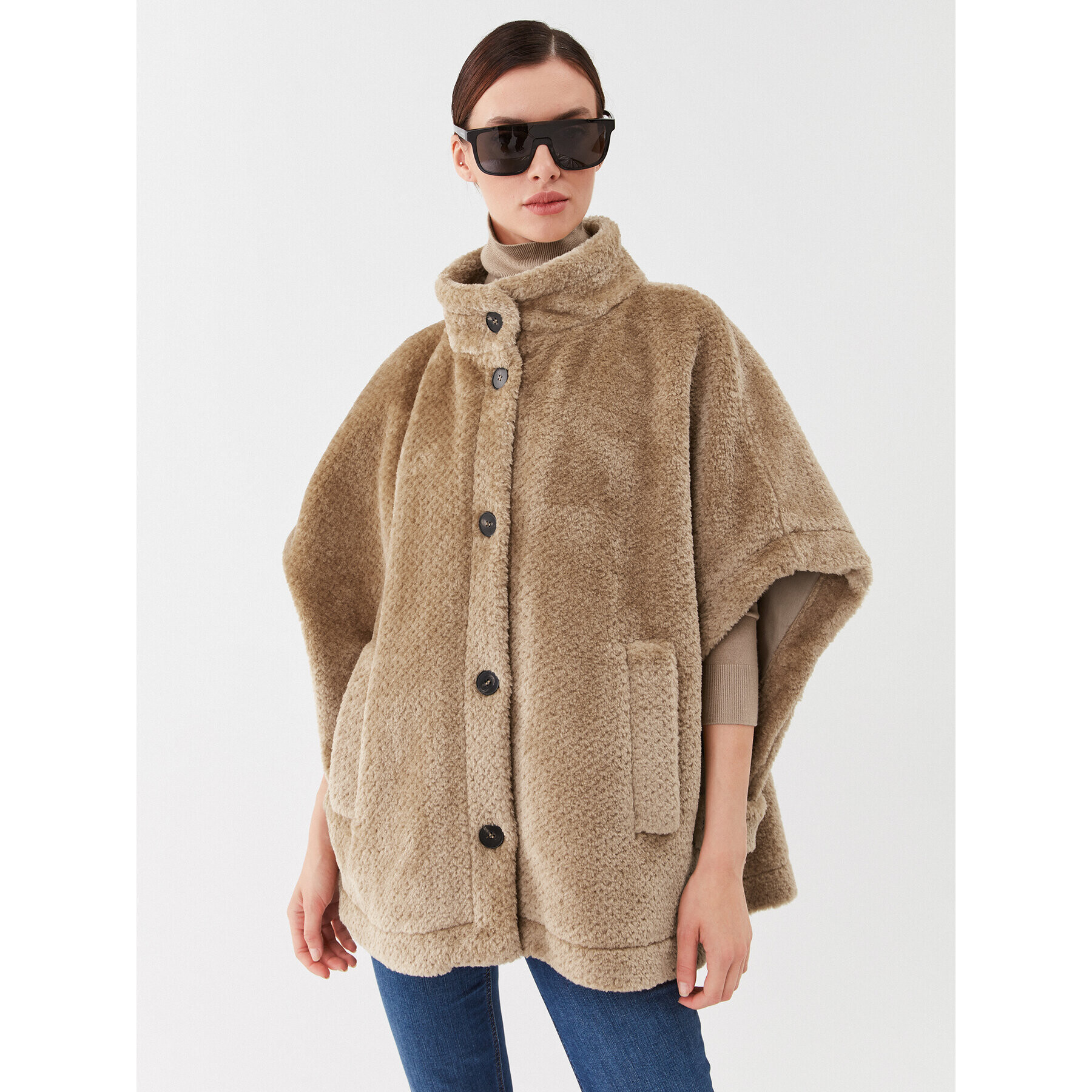 Marella Пончо Alcano 2367360135200 Кафяв Regular Fit - Pepit.bg