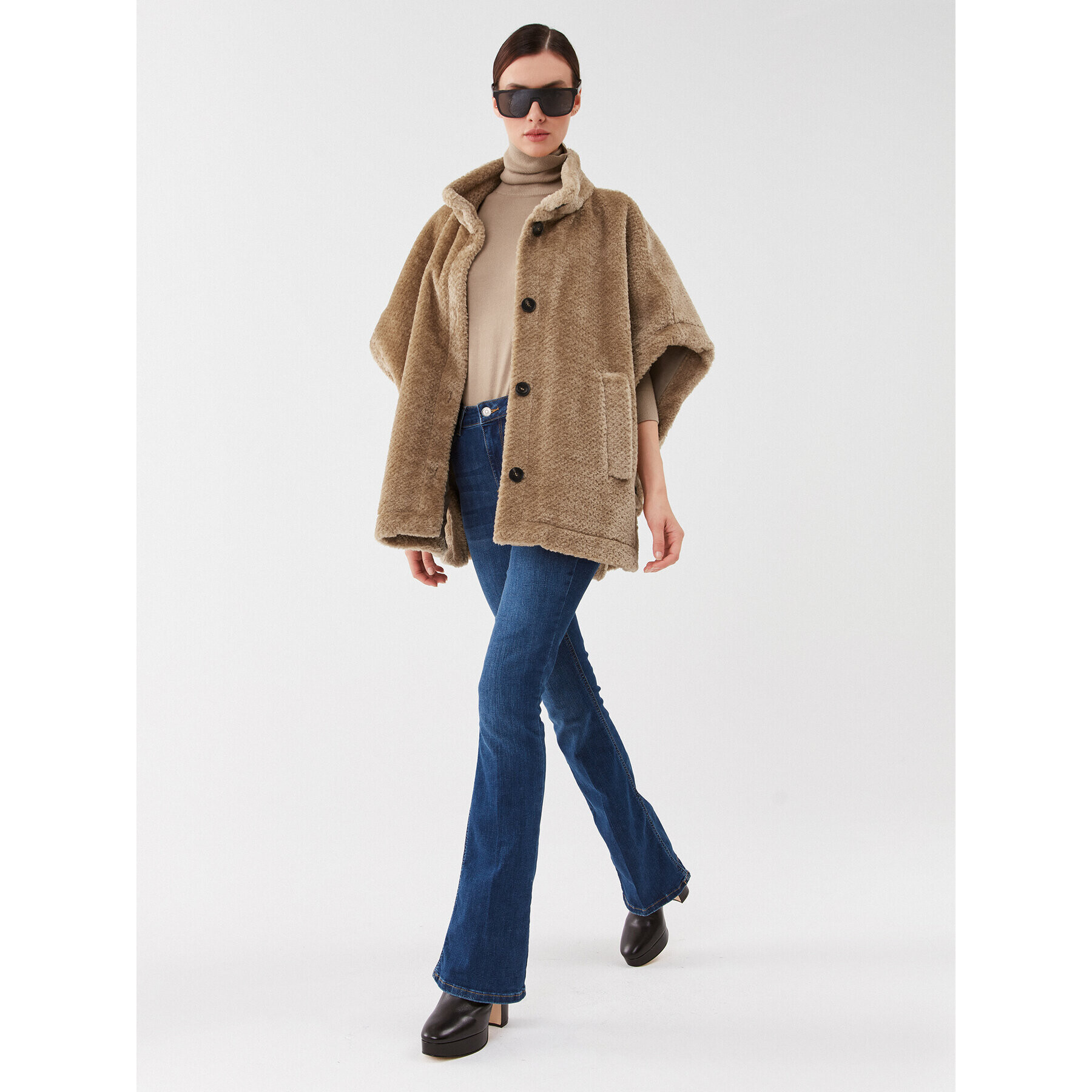 Marella Пончо Alcano 2367360135200 Кафяв Regular Fit - Pepit.bg