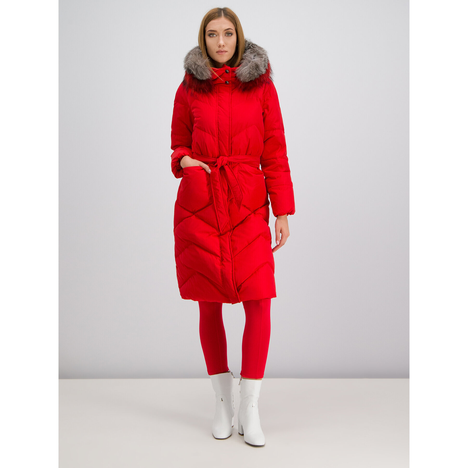 Marella Пухено яке Arnes 34960299 Червен Regular Fit - Pepit.bg