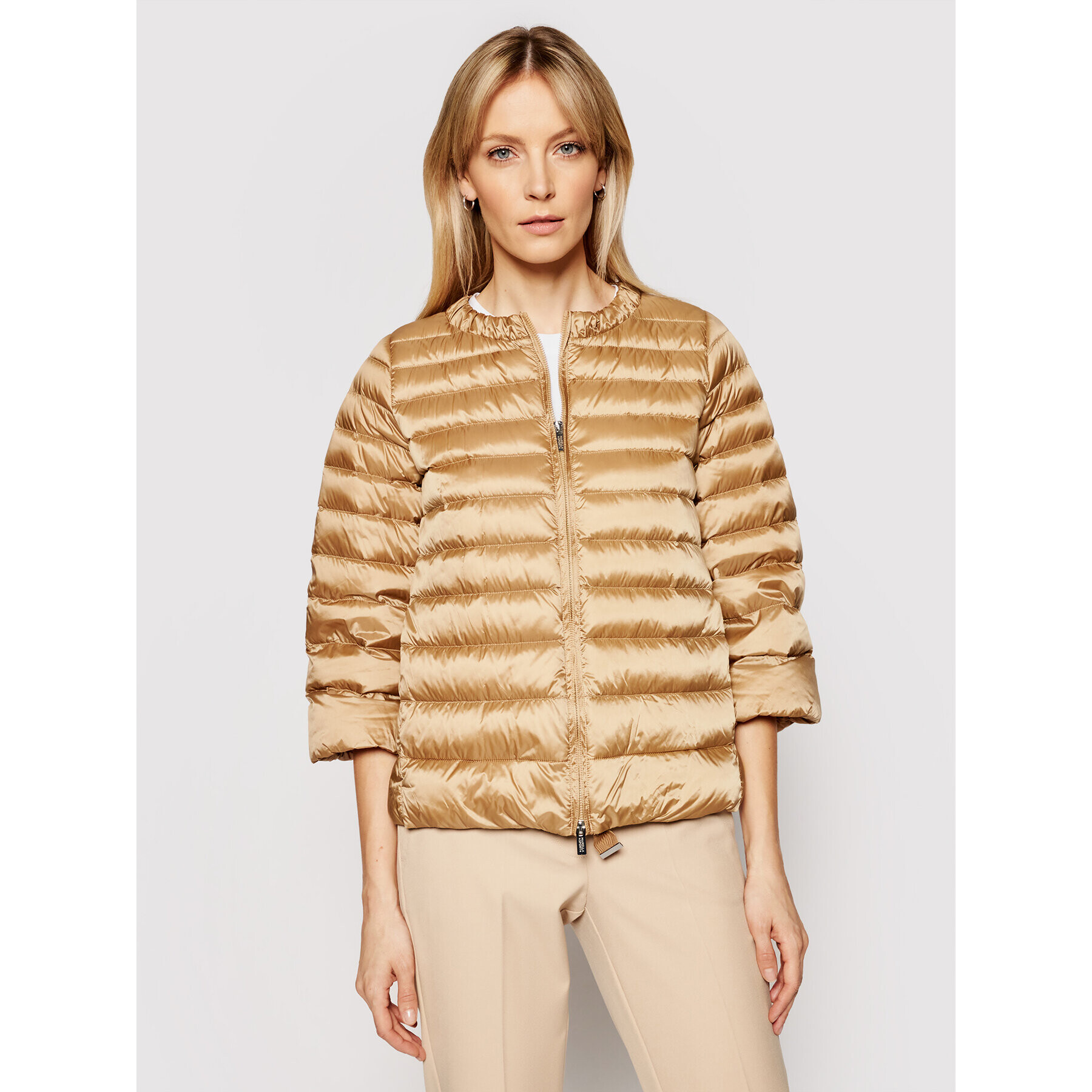 Marella Пухено яке Cico 34810114 Кафяв Regular Fit - Pepit.bg