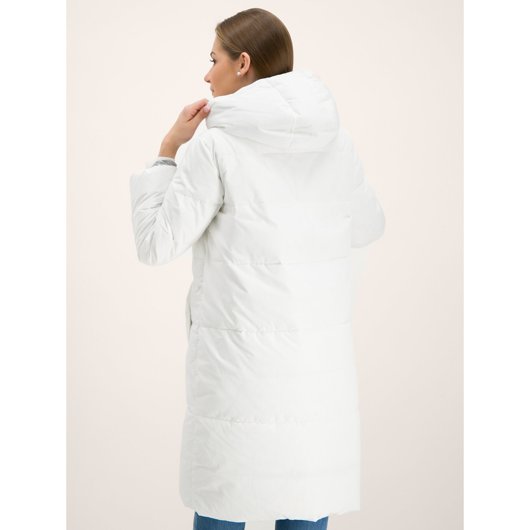 Marella Пухено яке Nepos 34960599 Бял Regular Fit - Pepit.bg