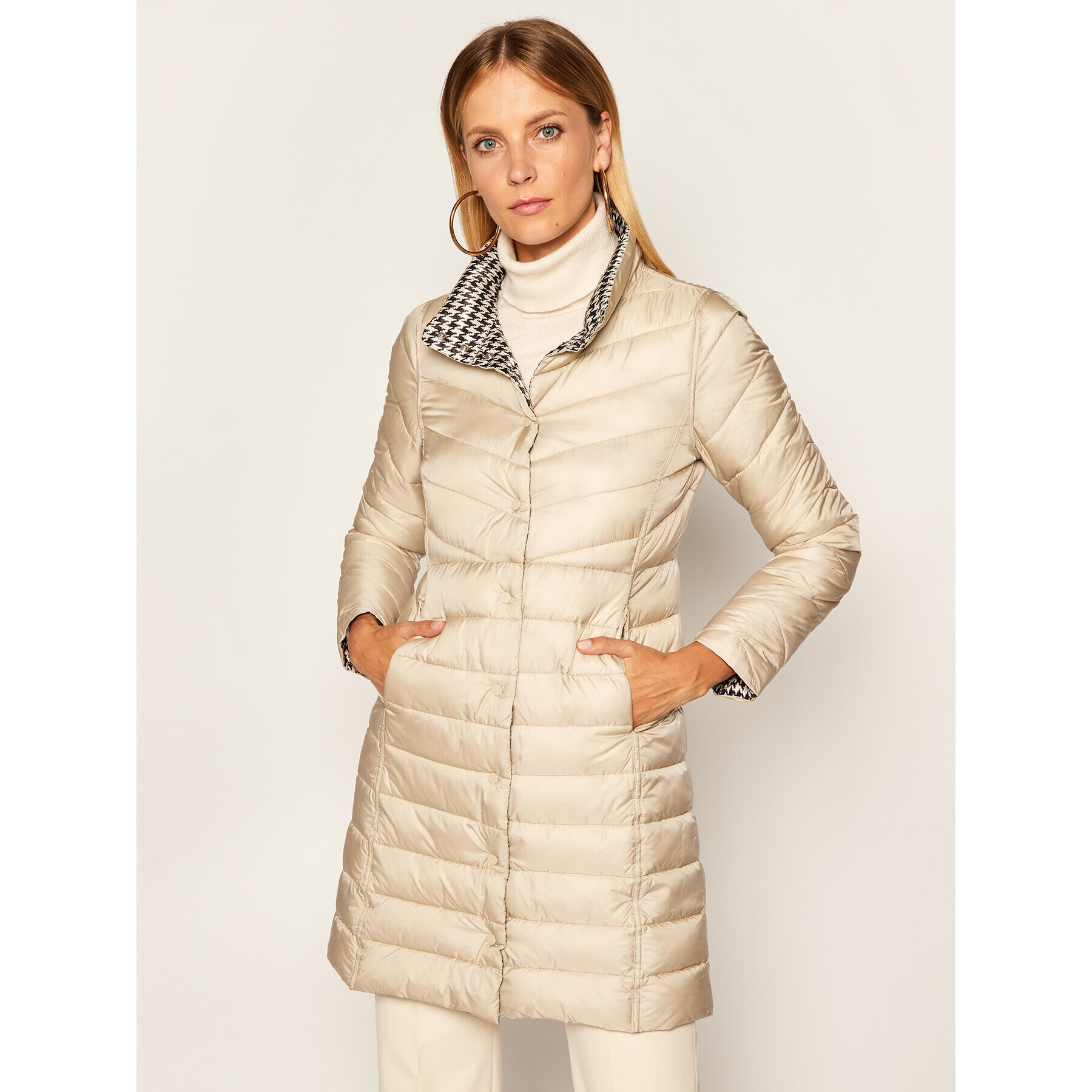 Marella Пухено яке Polonia 34960207 Бежов Regular Fit - Pepit.bg