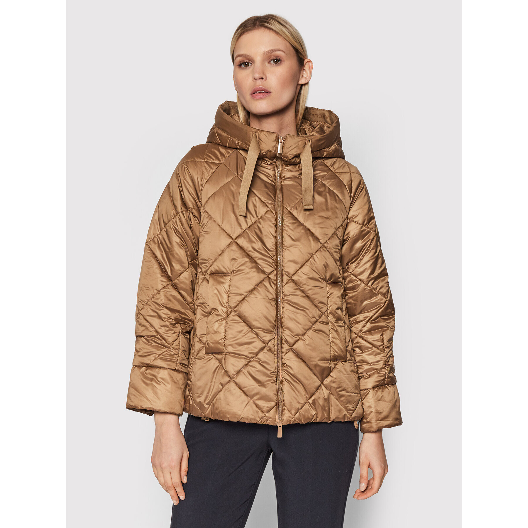 Marella Пухено яке Tirolo 34860619 Кафяв Regular Fit - Pepit.bg