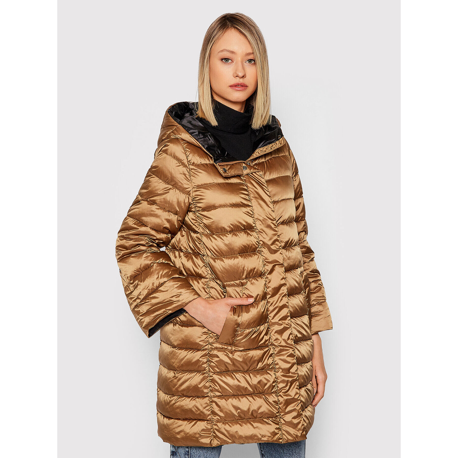 Marella Пухено яке Vespa 34861217 Кафяв Regular Fit - Pepit.bg