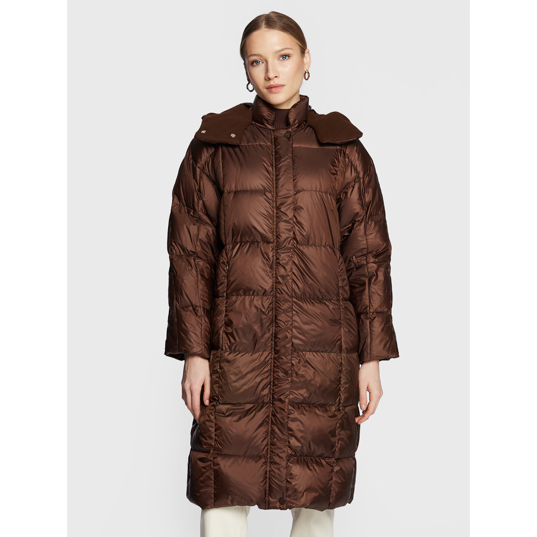 Marella Пухено яке Adele 34960129 Кафяв Regular Fit - Pepit.bg