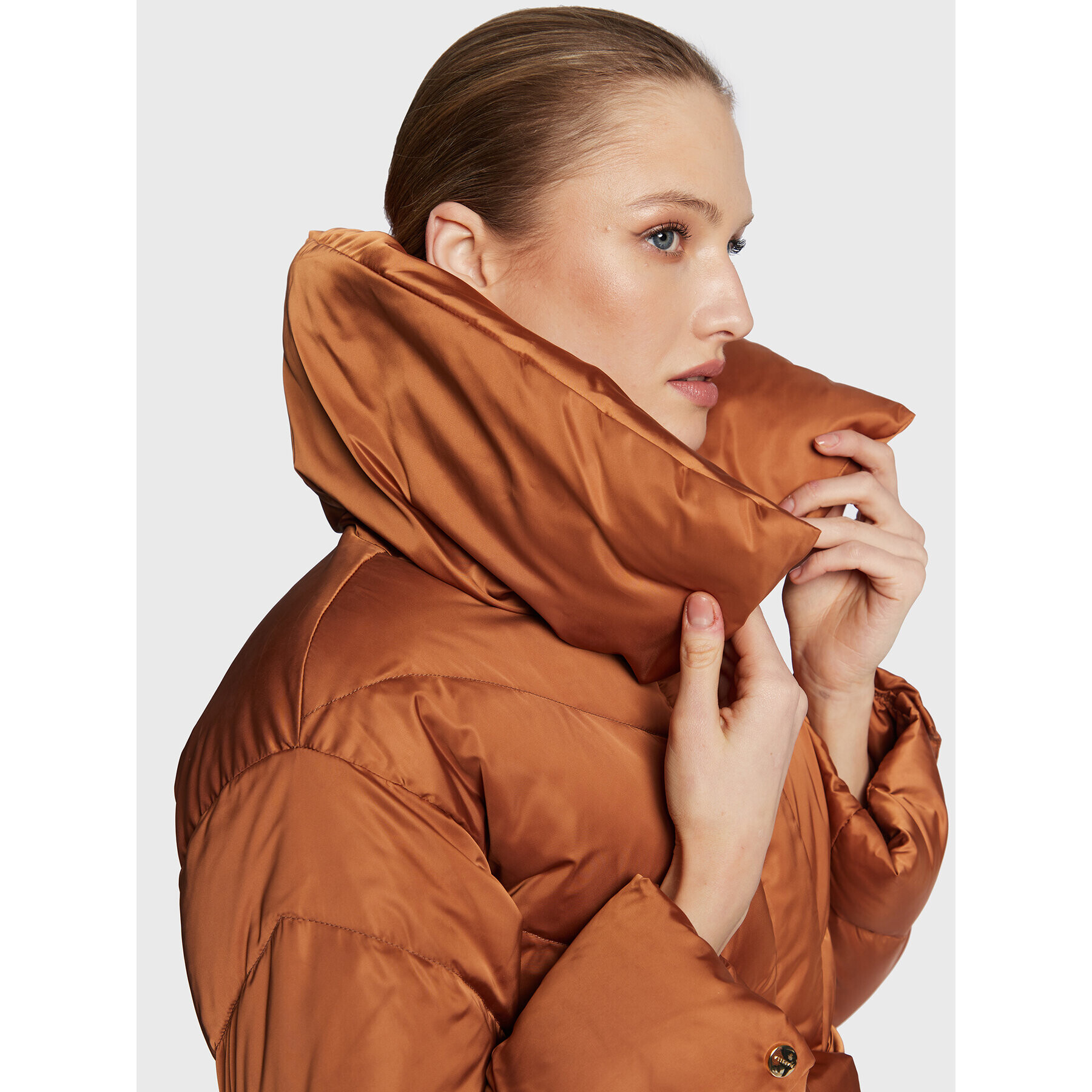 Marella Пухено яке Agnelli 34960227 Кафяв Regular Fit - Pepit.bg