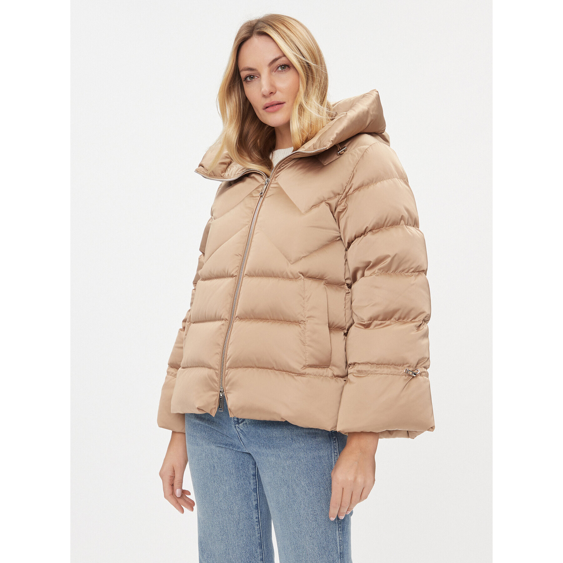 Marella Пухено яке Nard 2334861137200 Бежов Regular Fit - Pepit.bg