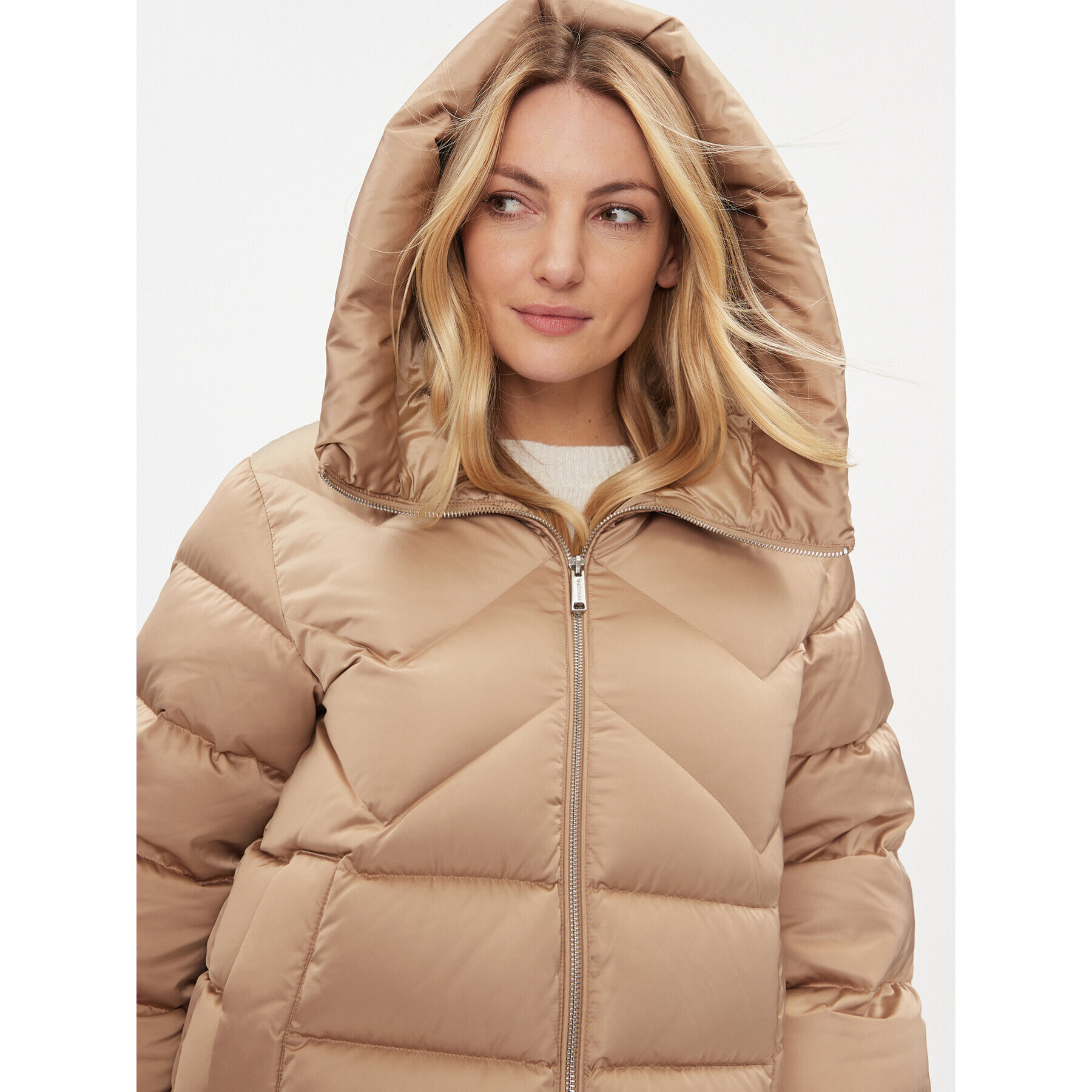 Marella Пухено яке Nard 2334861137200 Бежов Regular Fit - Pepit.bg