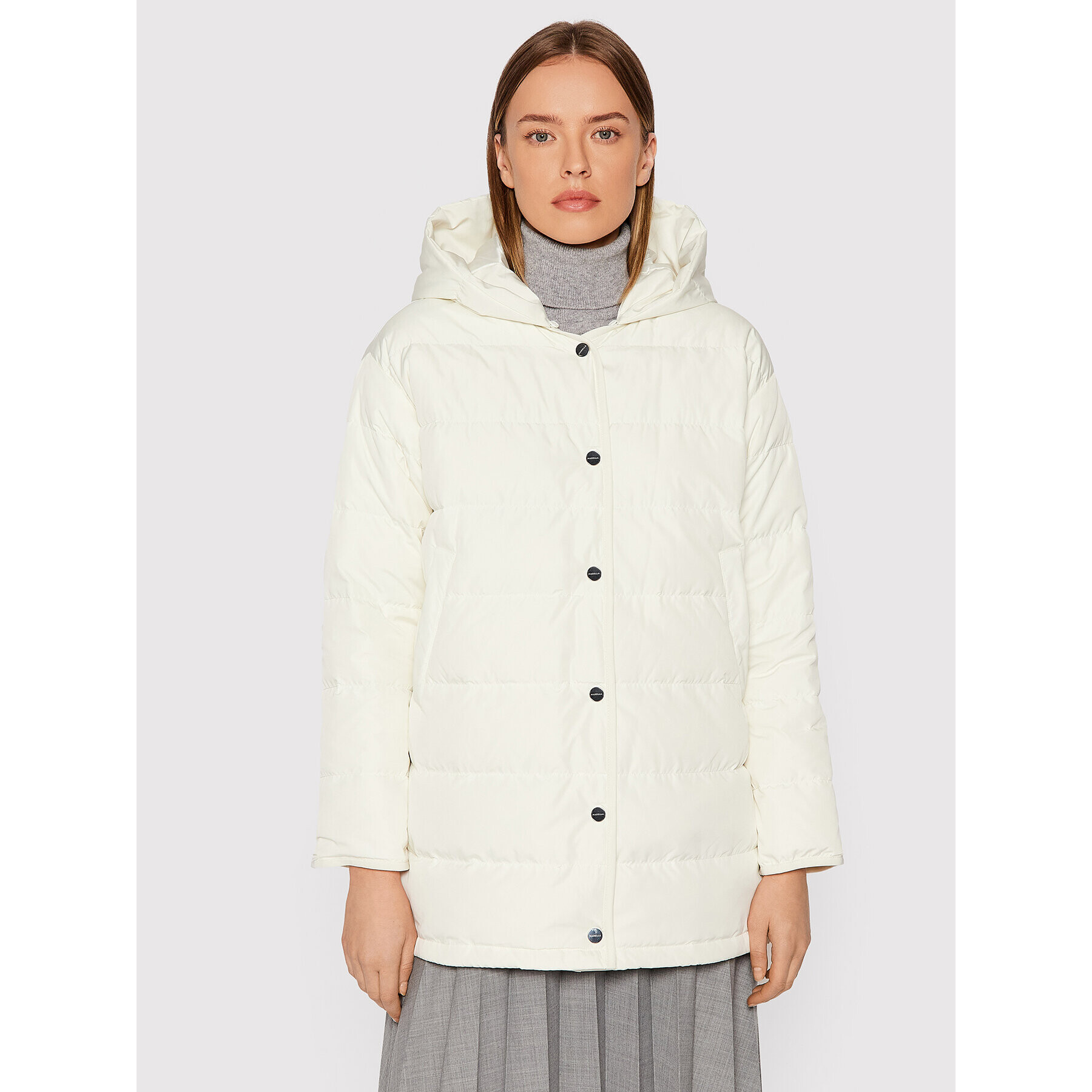 Marella Пухено яке Nepos 34810524 Екрю Regular Fit - Pepit.bg