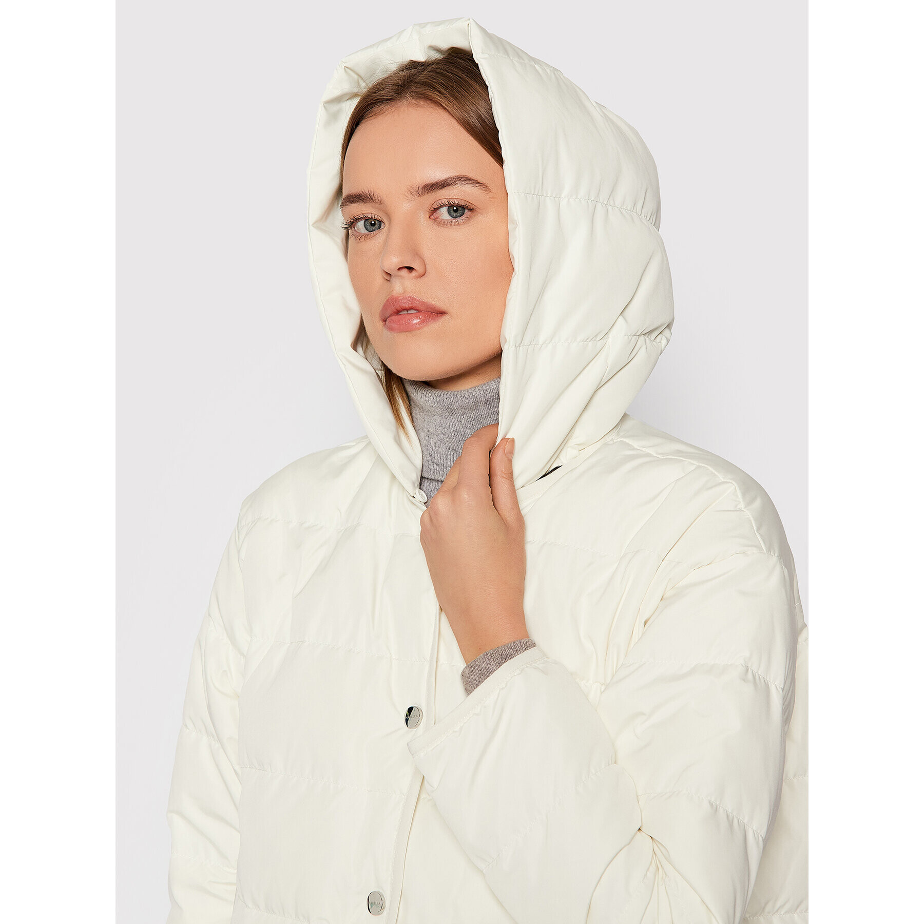 Marella Пухено яке Nepos 34810524 Екрю Regular Fit - Pepit.bg
