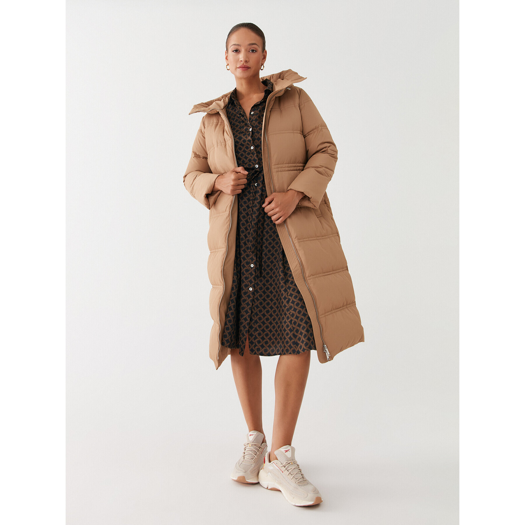 Marella Пухено яке Samovar 2334960137 Кафяв Regular Fit - Pepit.bg