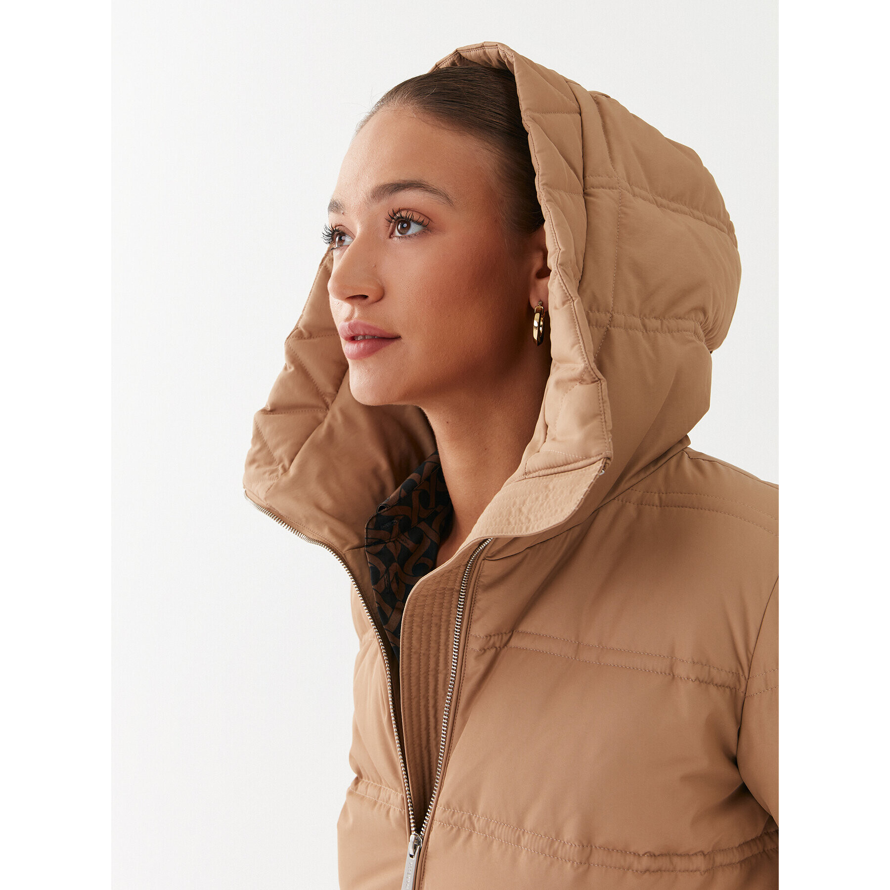 Marella Пухено яке Samovar 2334960137 Кафяв Regular Fit - Pepit.bg