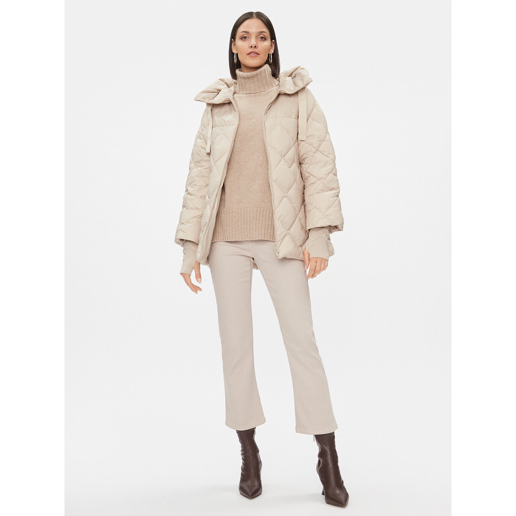 Marella Пухено яке Stadio 2334860339200 Бежов Regular Fit - Pepit.bg