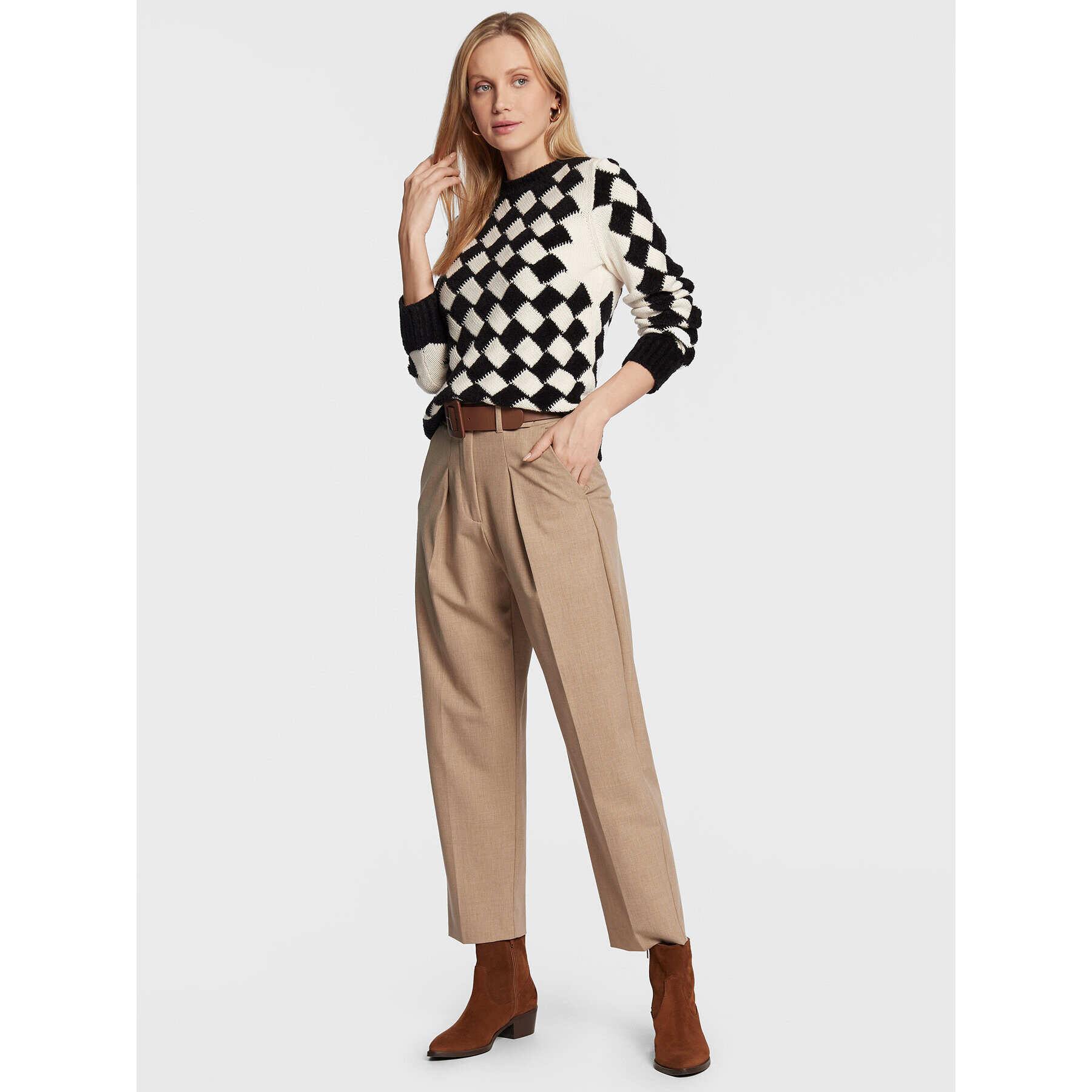 Marella Пуловер Abisso 33661228 Екрю Regular Fit - Pepit.bg