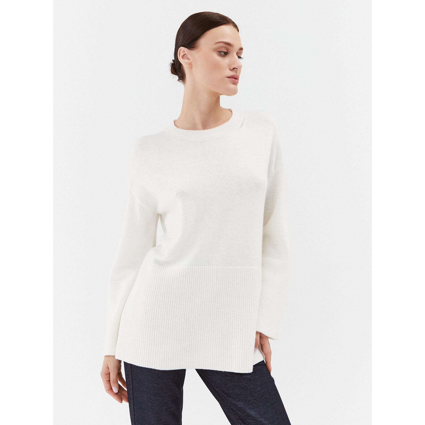 Marella Пуловер Anta 2333664137200 Бял Regular Fit - Pepit.bg