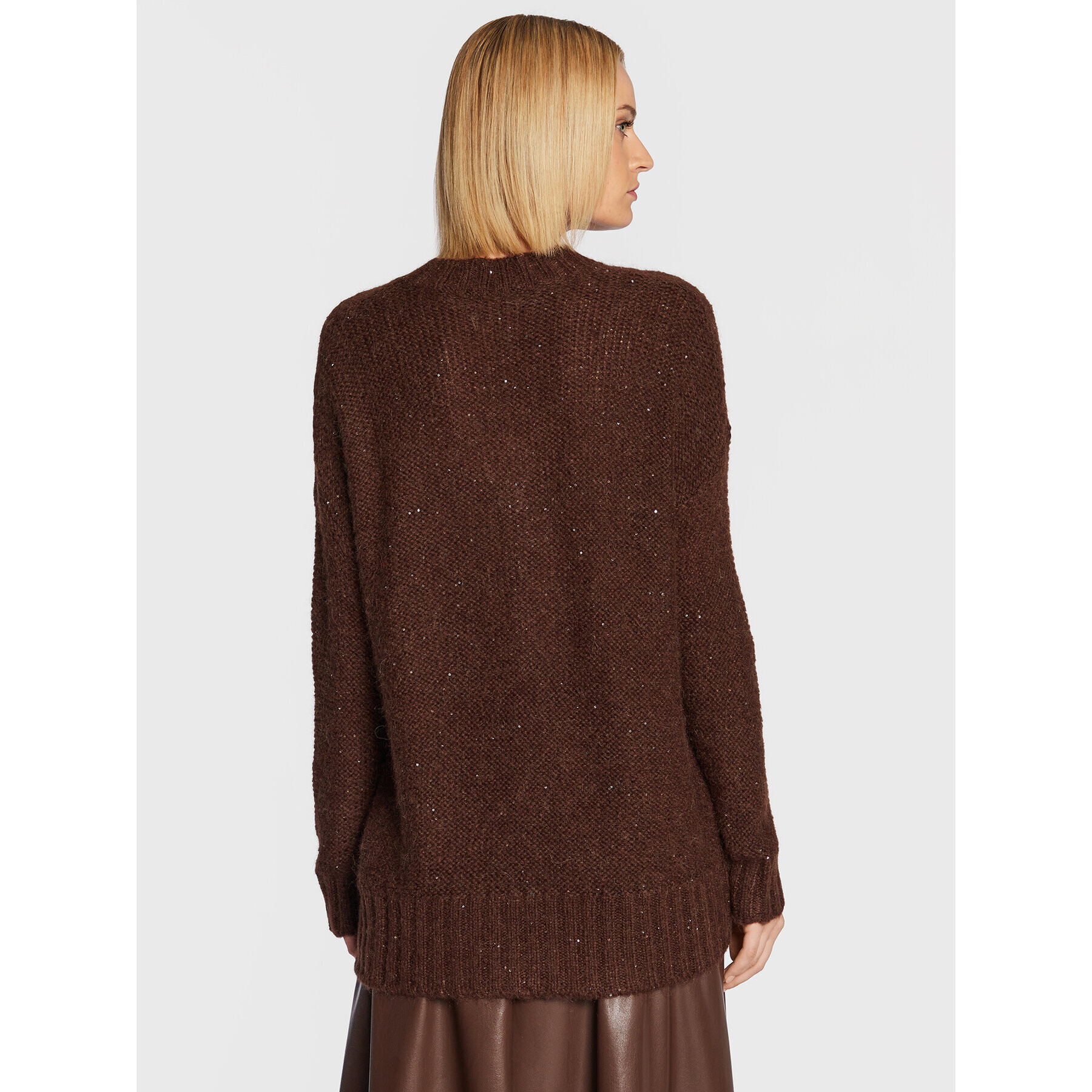 Marella Пуловер Colla 33660829 Кафяв Relaxed Fit - Pepit.bg