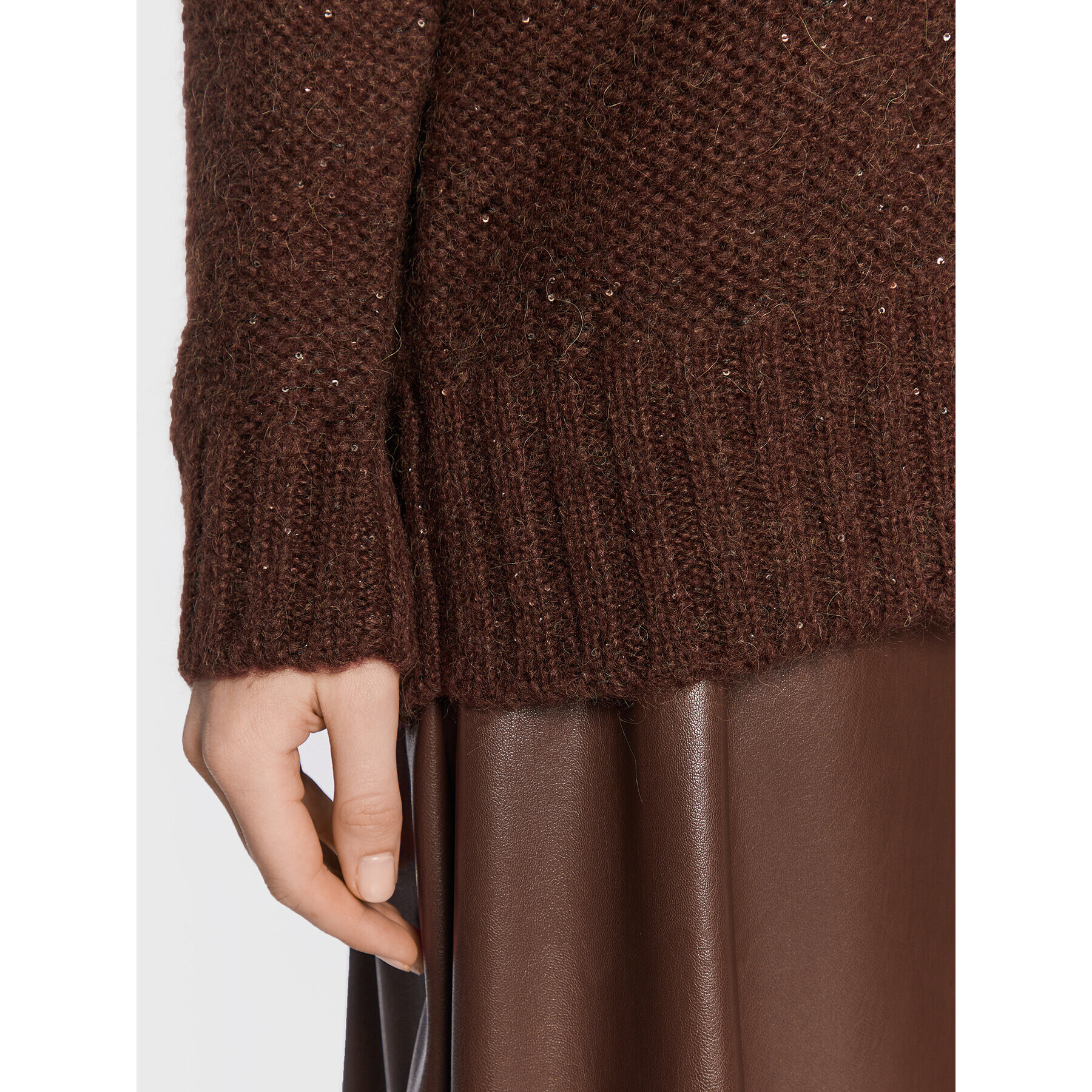 Marella Пуловер Colla 33660829 Кафяв Relaxed Fit - Pepit.bg