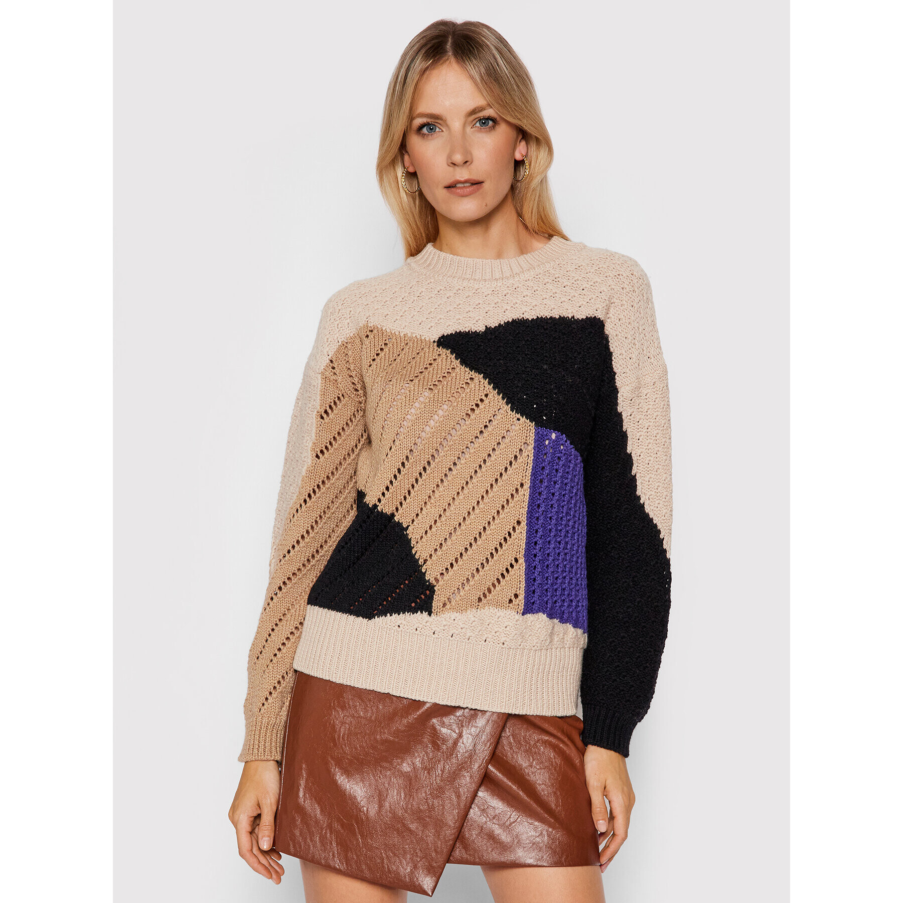 Marella Пуловер Gelly 33662816 Кафяв Regular Fit - Pepit.bg