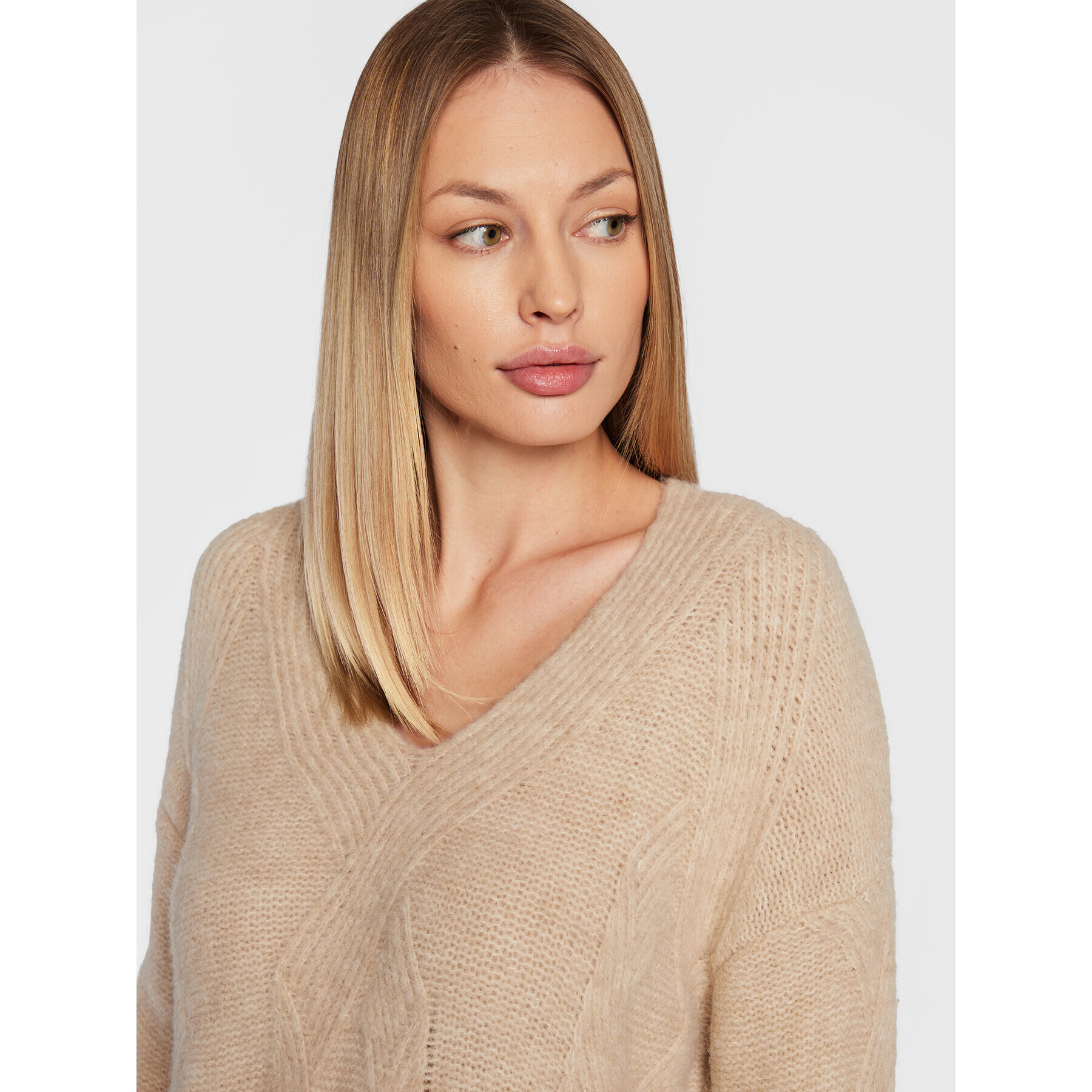 Marella Пуловер Maglia 33661927 Бежов Relaxed Fit - Pepit.bg