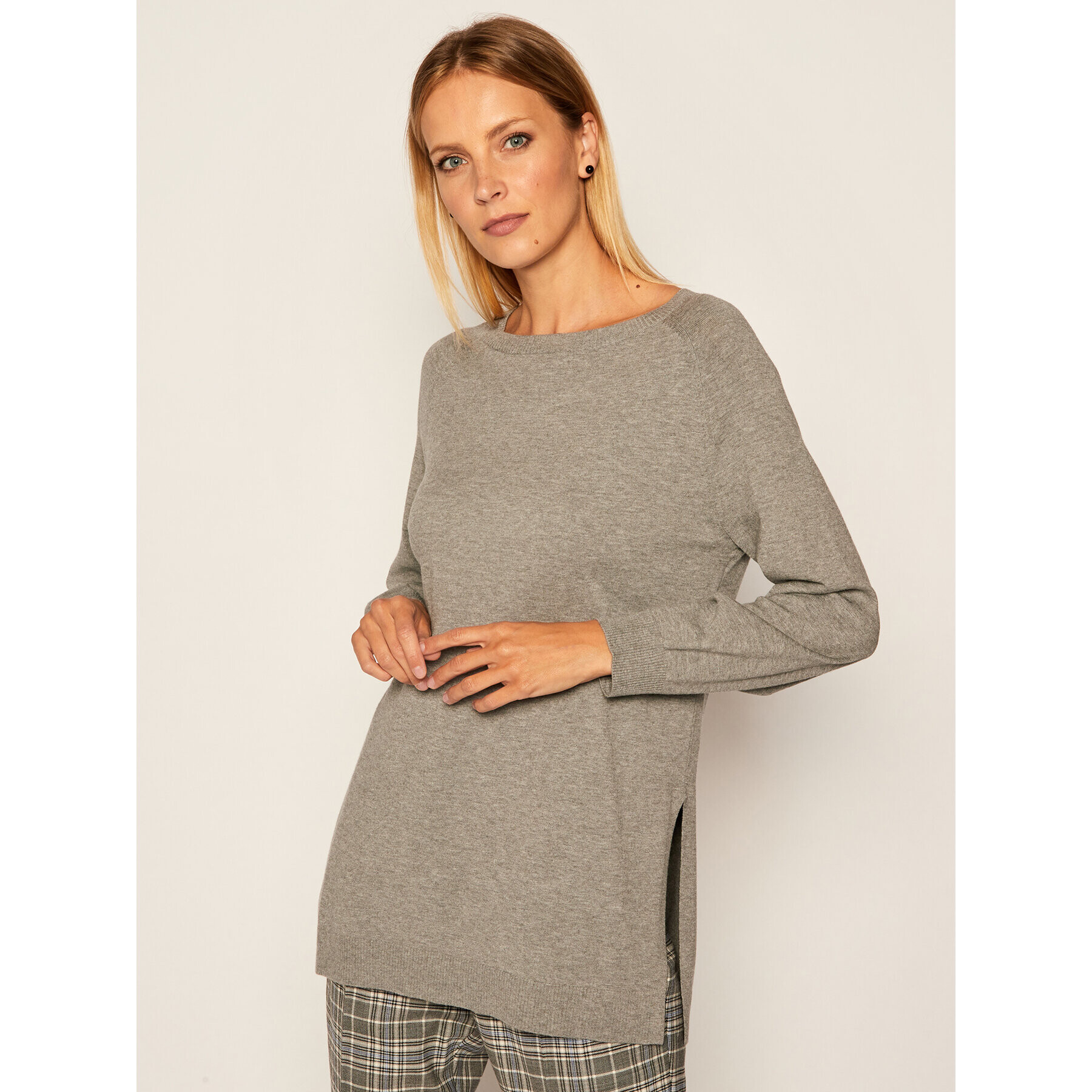 Marella Пуловер Modello 33660607 Сив Relaxed Fit - Pepit.bg