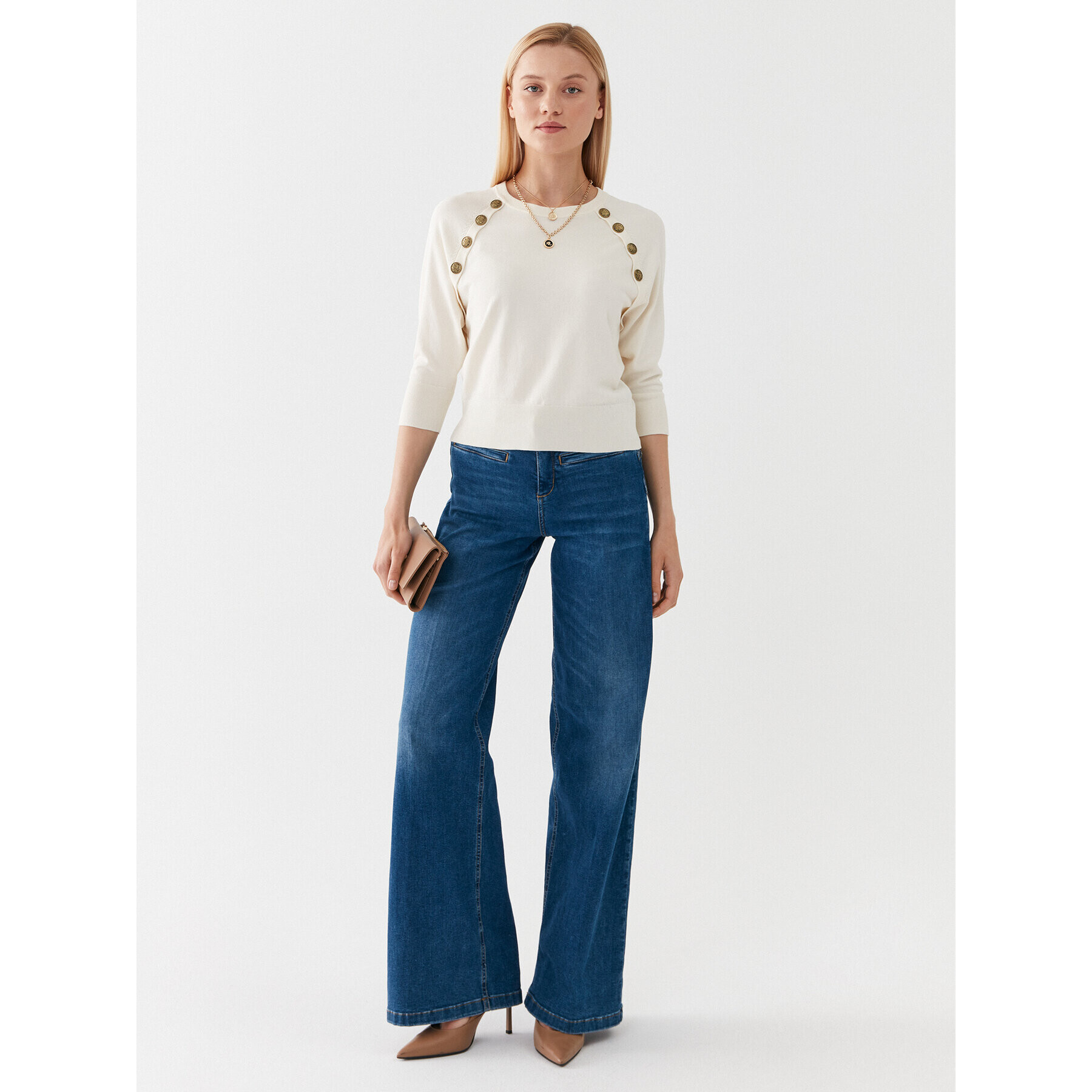 Marella Пуловер Ossido 2333660437 Екрю Regular Fit - Pepit.bg