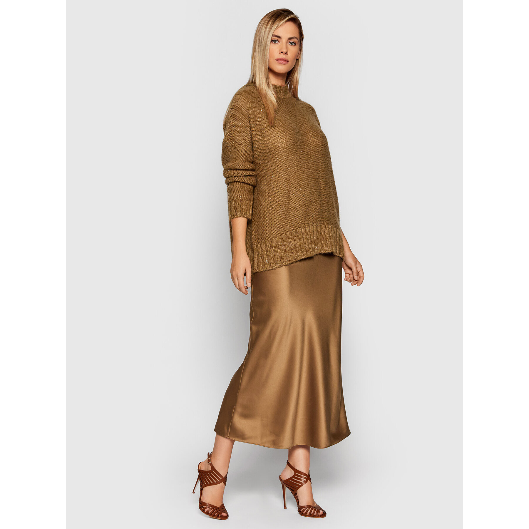 Marella Пуловер Saigon 33662019 Кафяв Oversize - Pepit.bg