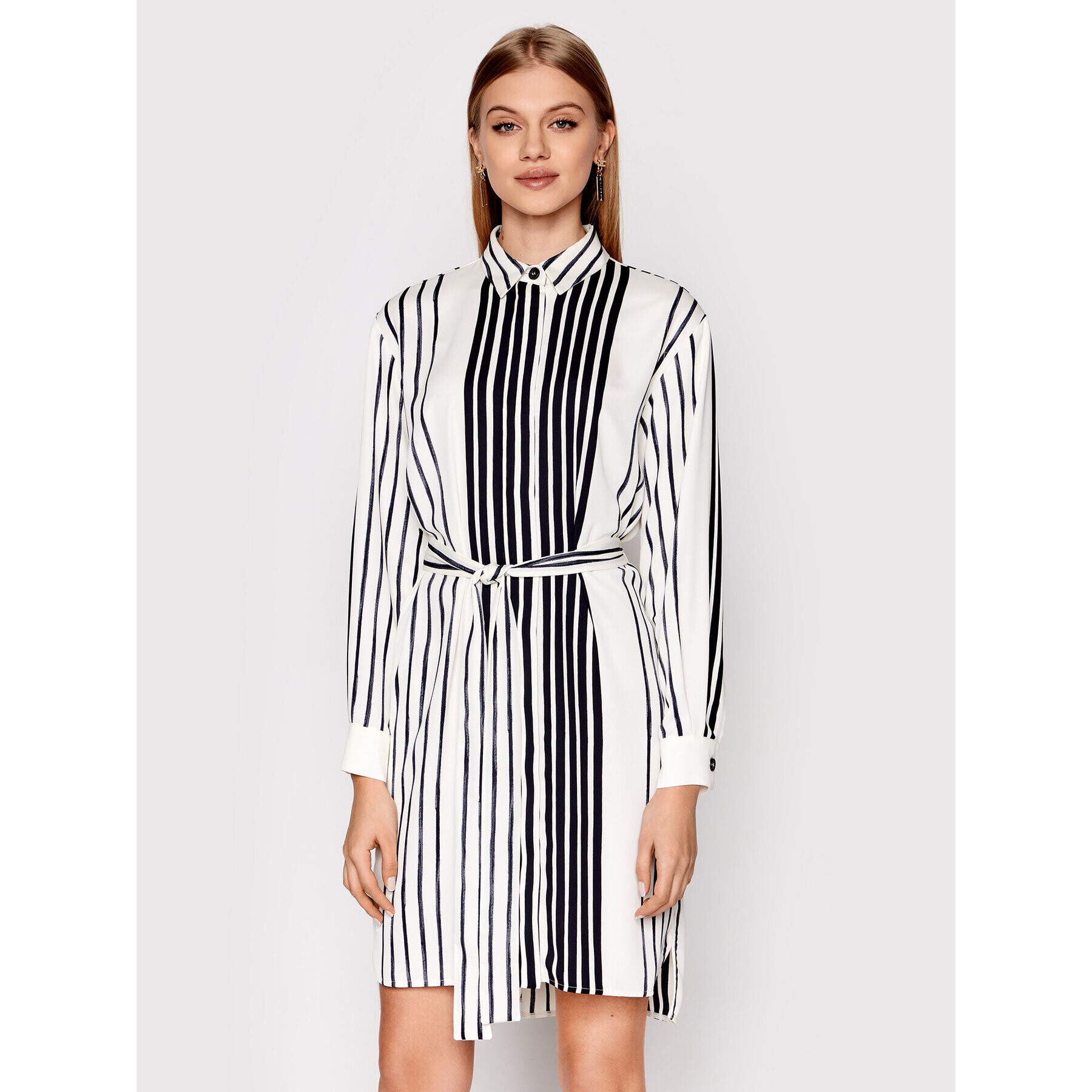 Marella Рокля тип риза Agnelli 32210623 Бял Straight Fit - Pepit.bg