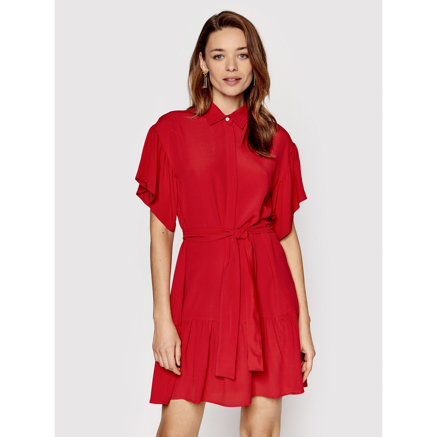 Marella Рокля тип риза Erminia 32211121 Червен Regular Fit - Pepit.bg