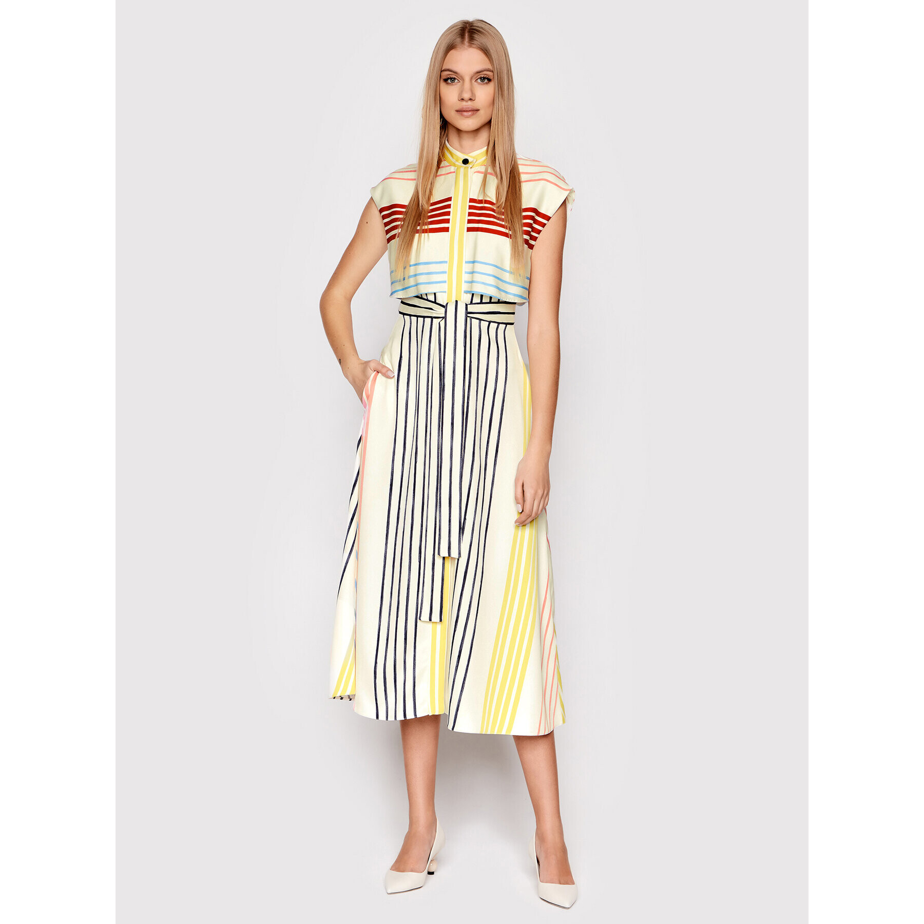 Marella Рокля тип риза Quadro 32210823 Цветен Regular Fit - Pepit.bg