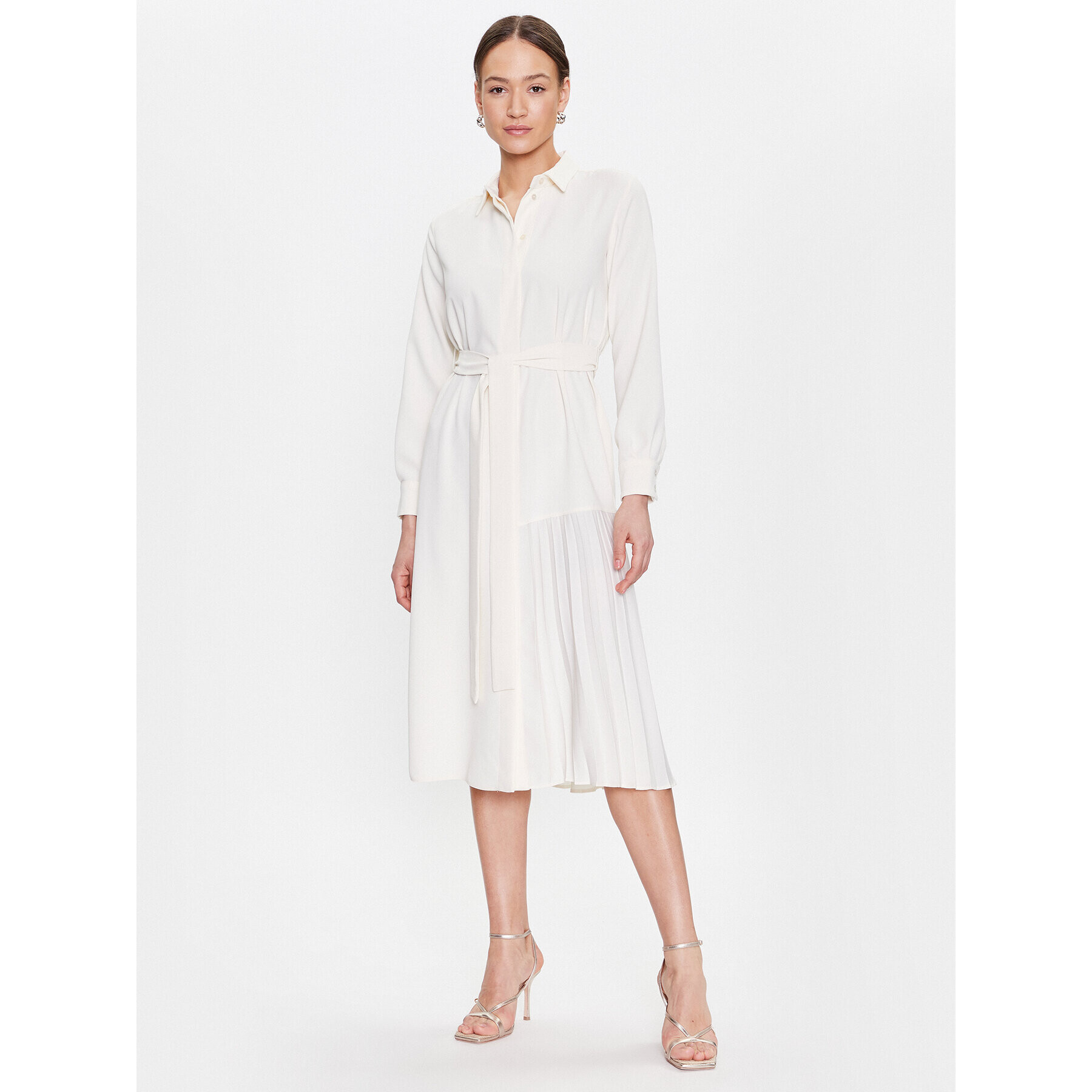 Marella Рокля тип риза Stipa 2332210333 Бял Regular Fit - Pepit.bg