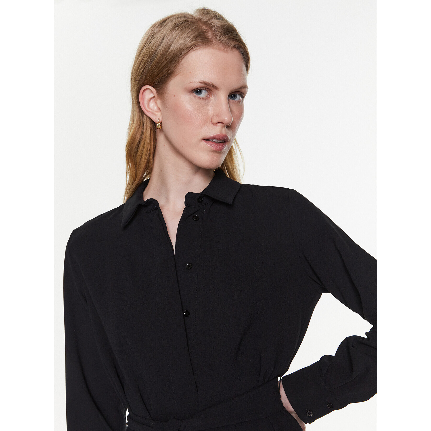 Marella Рокля тип риза Stipa 2332210333 Черен Regular Fit - Pepit.bg