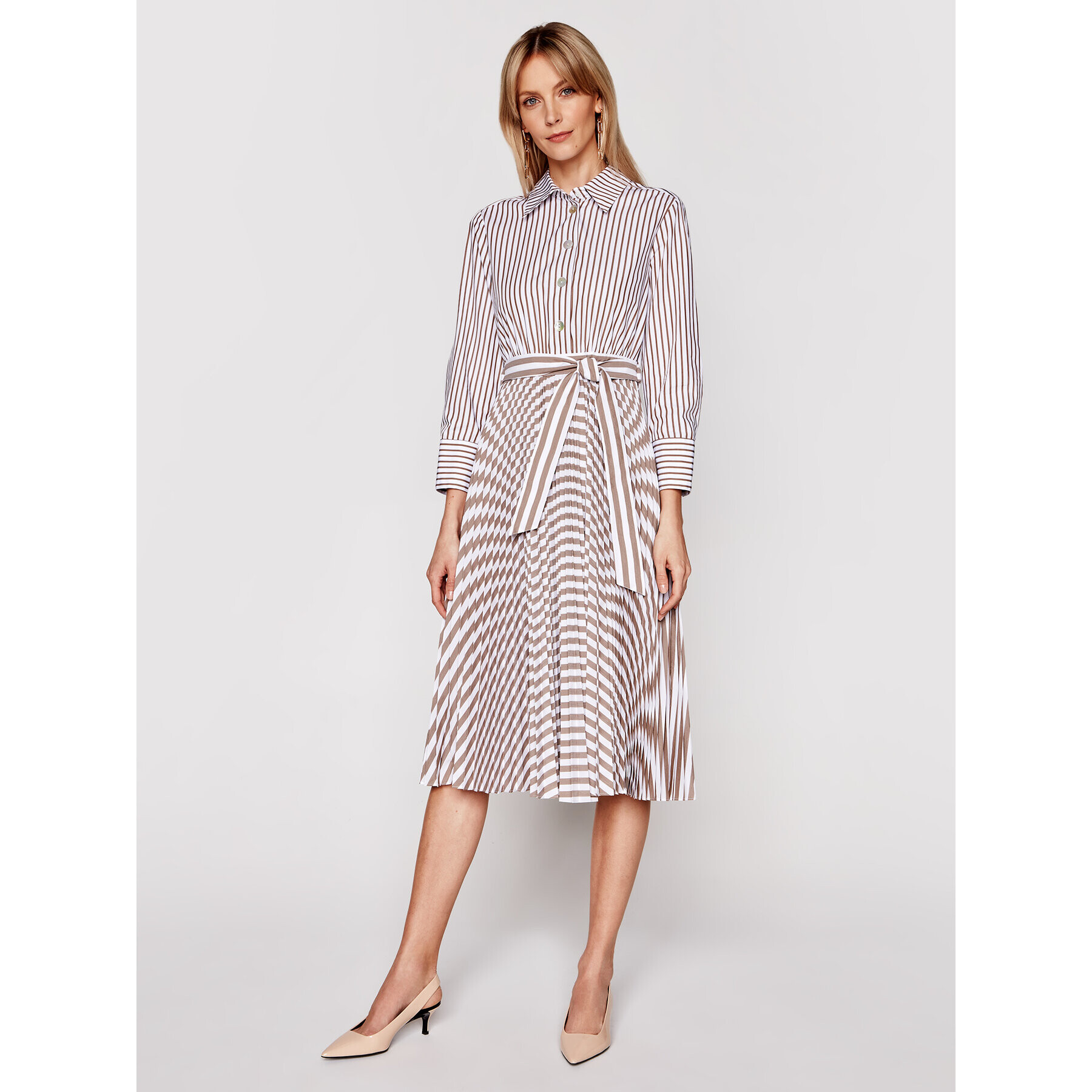 Marella Рокля тип риза Praga 32210114 Бял Regular Fit - Pepit.bg