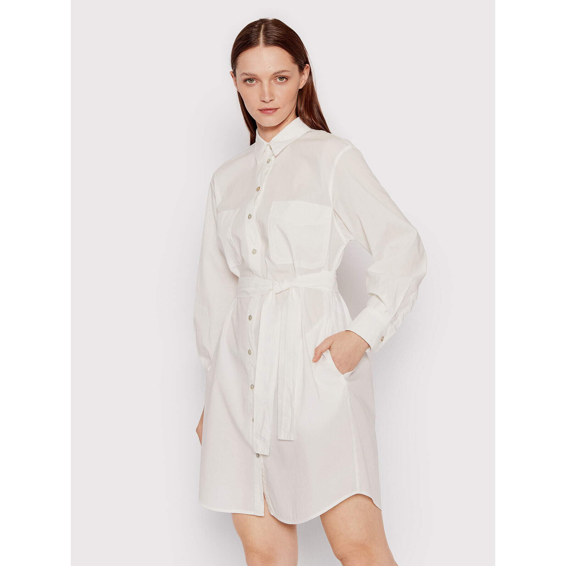 Marella Рокля тип риза Vigna 32210125 Бял Regular Fit - Pepit.bg