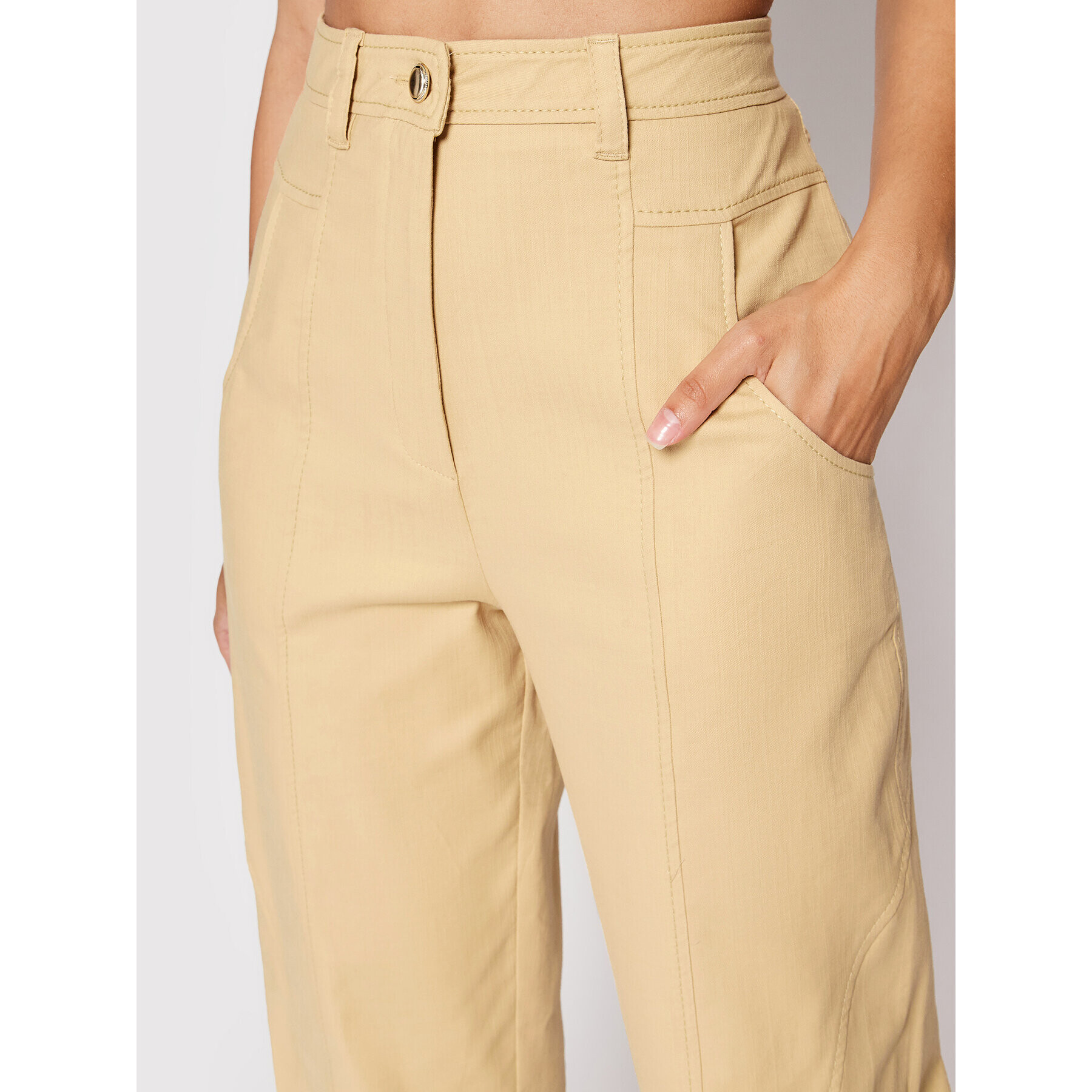Marella Текстилни панталони Agora 31310121 Бежов Regular Fit - Pepit.bg
