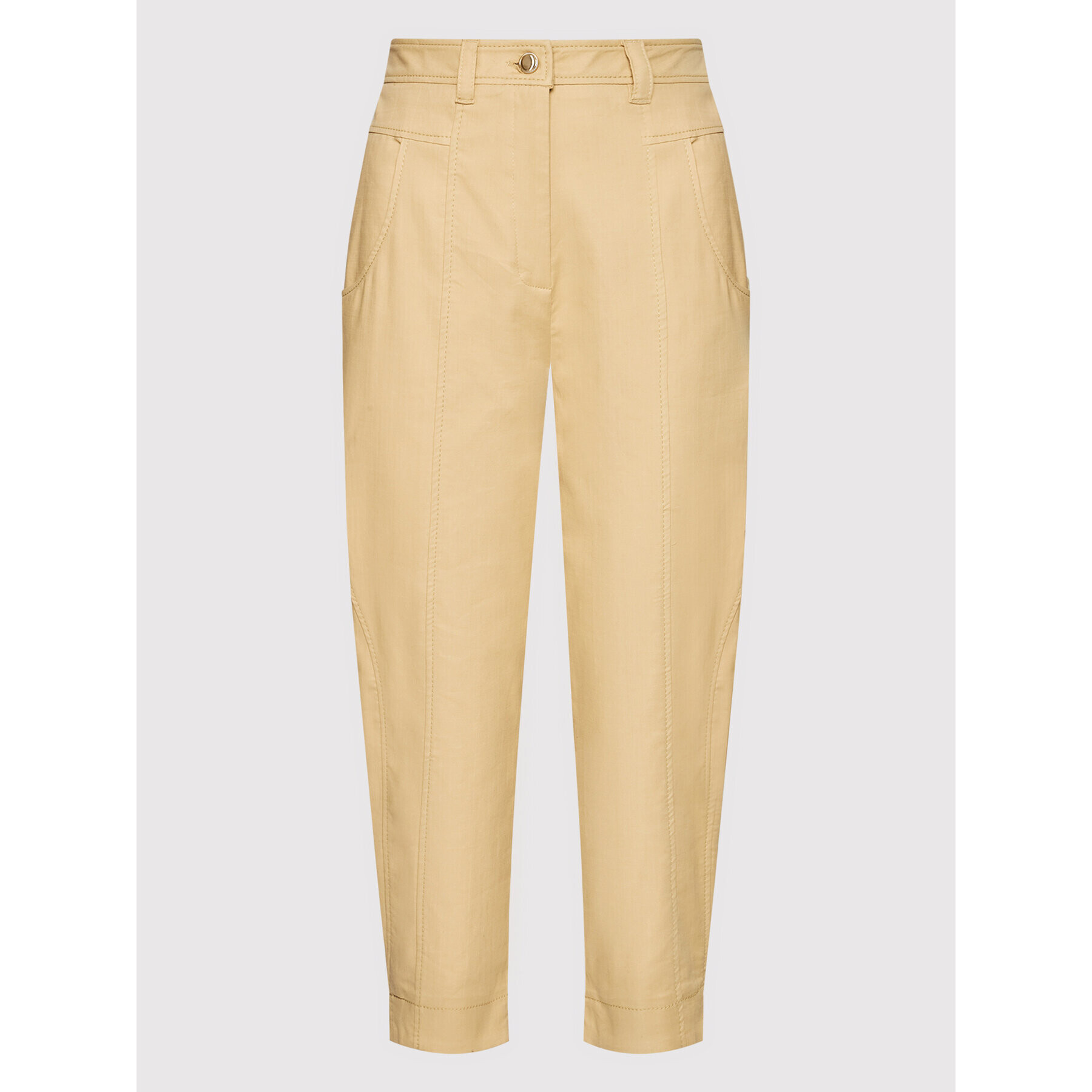 Marella Текстилни панталони Agora 31310121 Бежов Regular Fit - Pepit.bg