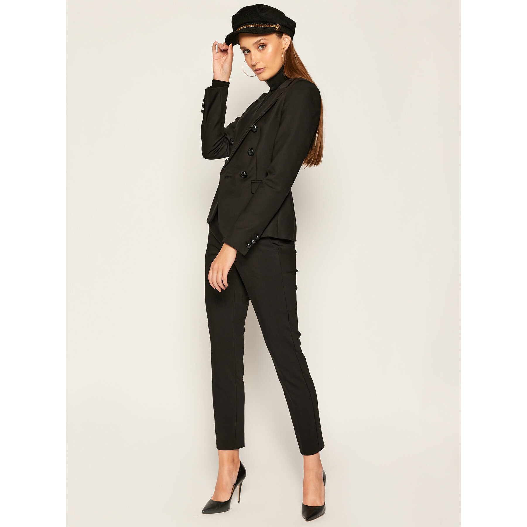 Marella Текстилни панталони Baci 31360908 Черен Slim Fit - Pepit.bg