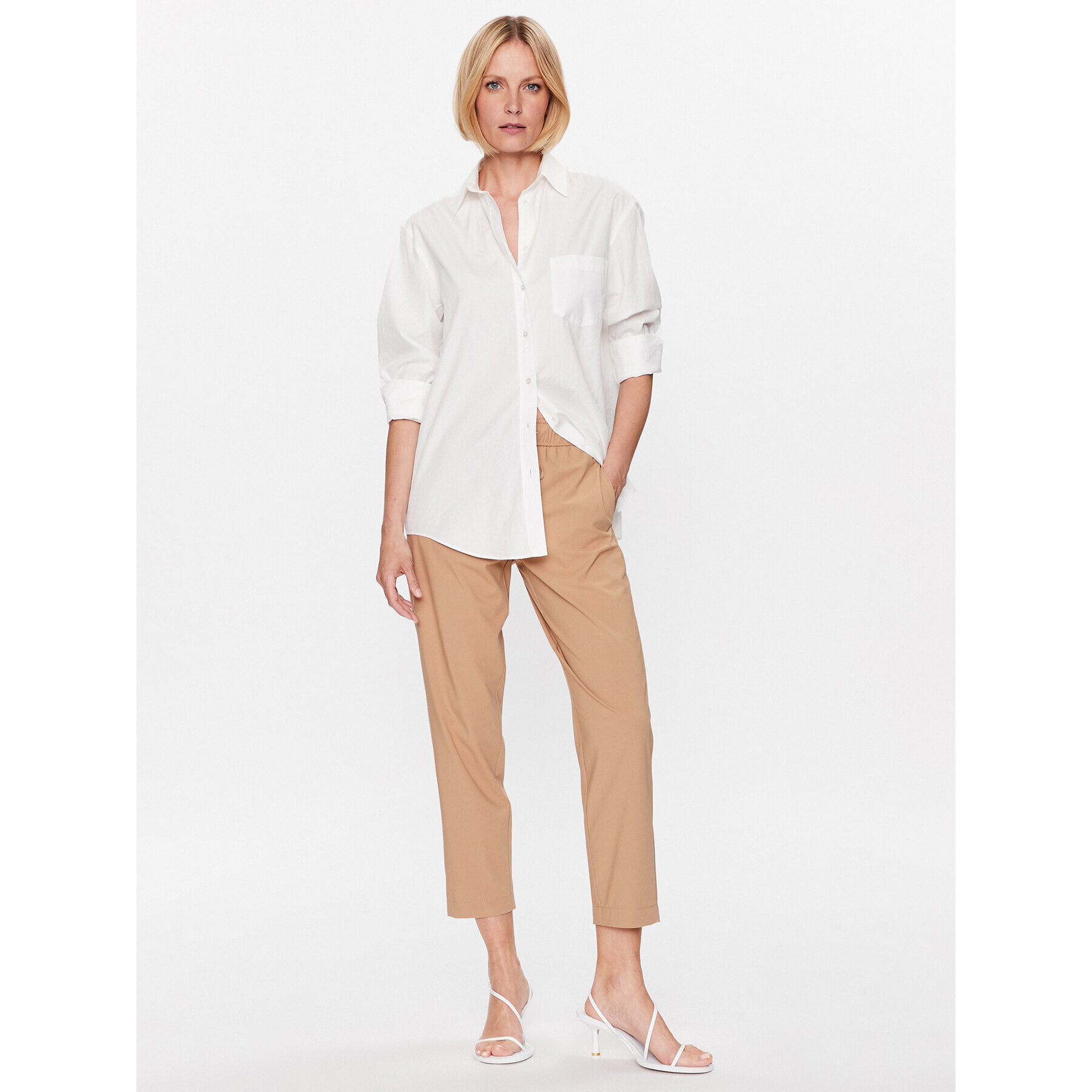 Marella Текстилни панталони Coro 2331310935 Бежов Regular Fit - Pepit.bg
