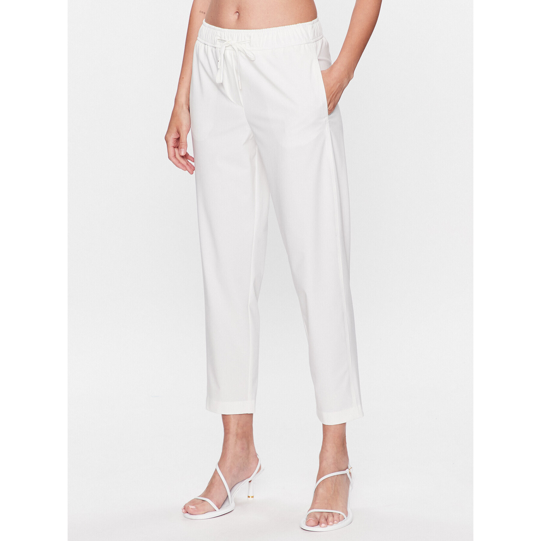 Marella Текстилни панталони Coro 2331310935 Бял Regular Fit - Pepit.bg